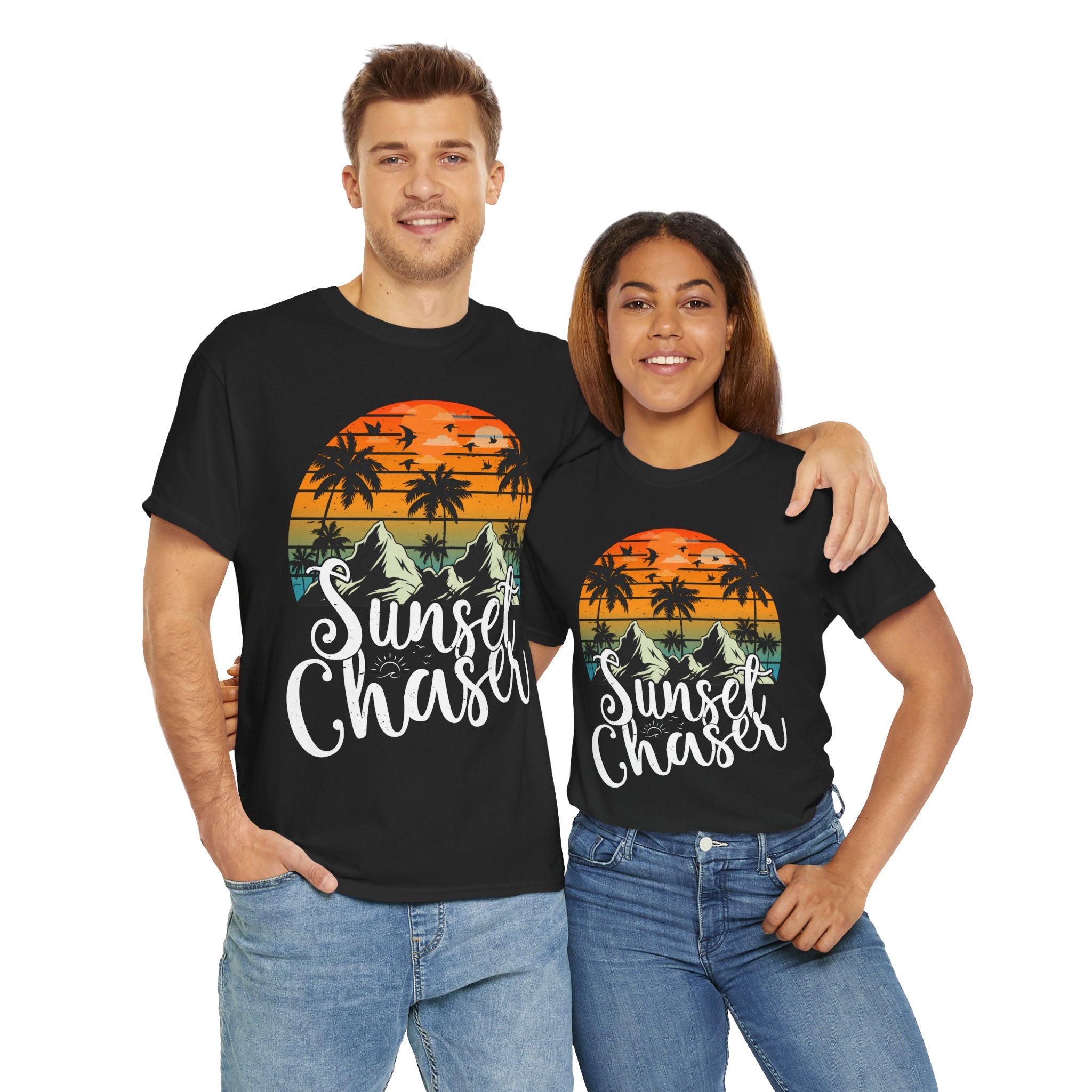 Sunset Surf Tee – Tropical & Mountain Vibes