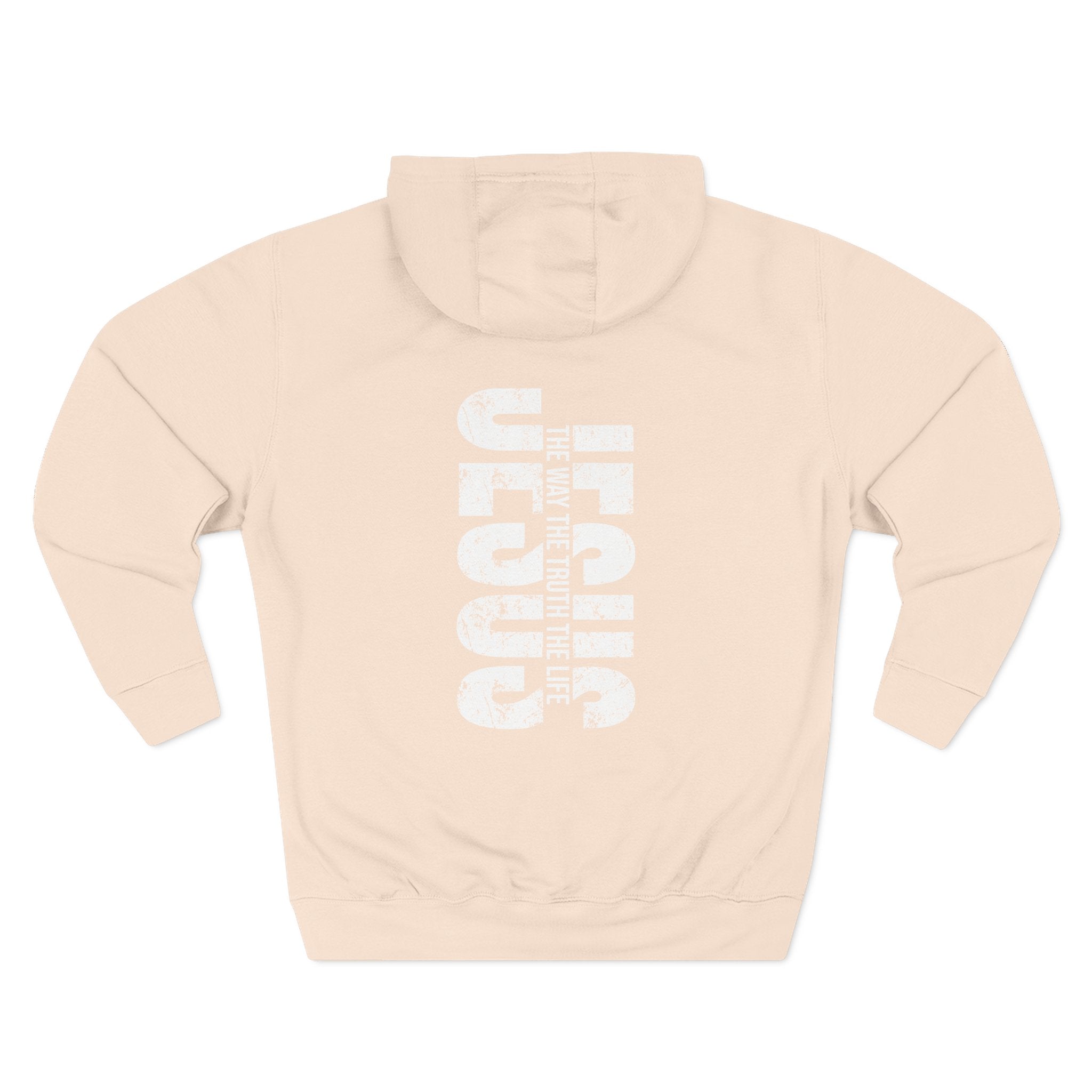 Faith-Inspired Fleece Hoodie, Comfortable Hoodie, Spiritual Gift, Cross Design, Inspirational Fashion, Cozy & Stylish