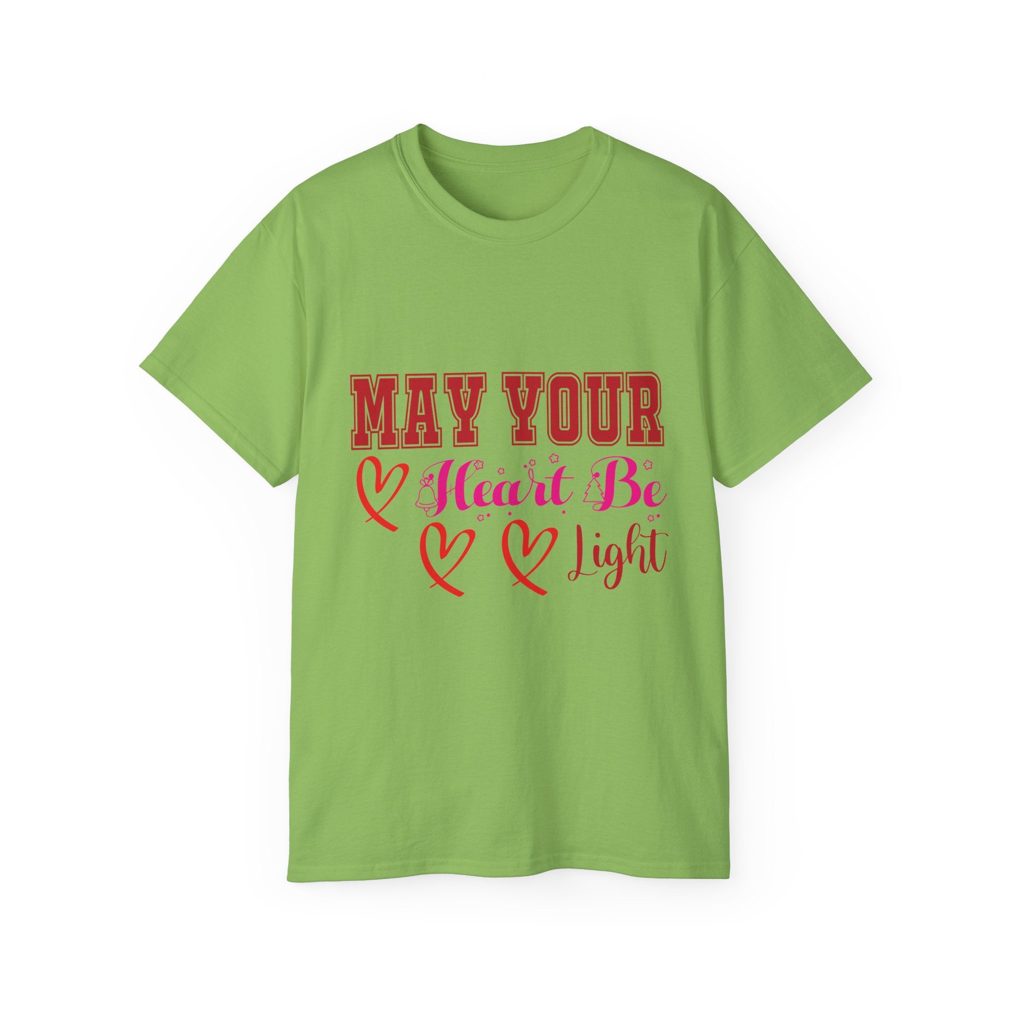 May Your Heart Be Light Christmas T-Shirt | Gallory Hive