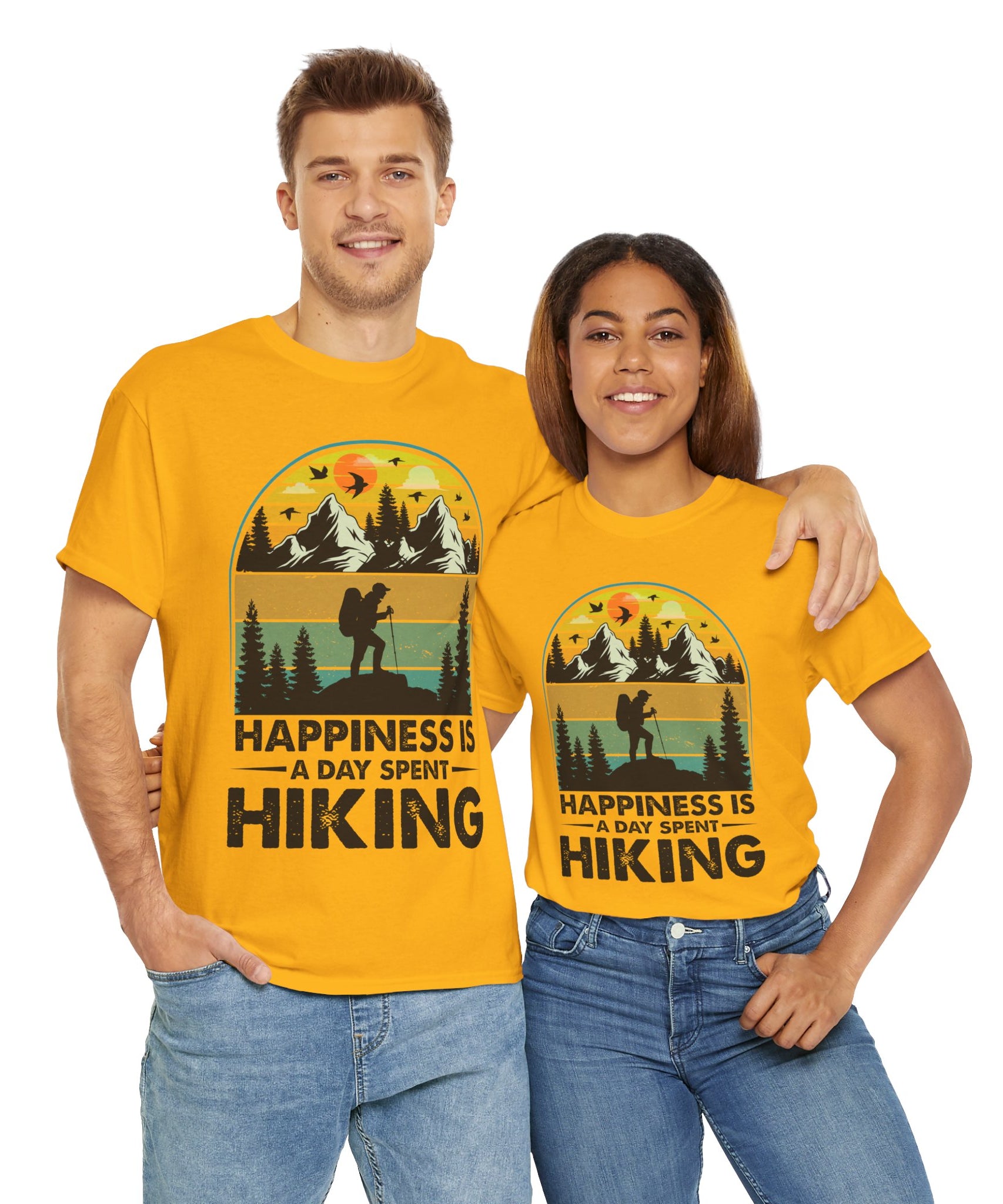Vintage Hiker Sunset Mountain Tee