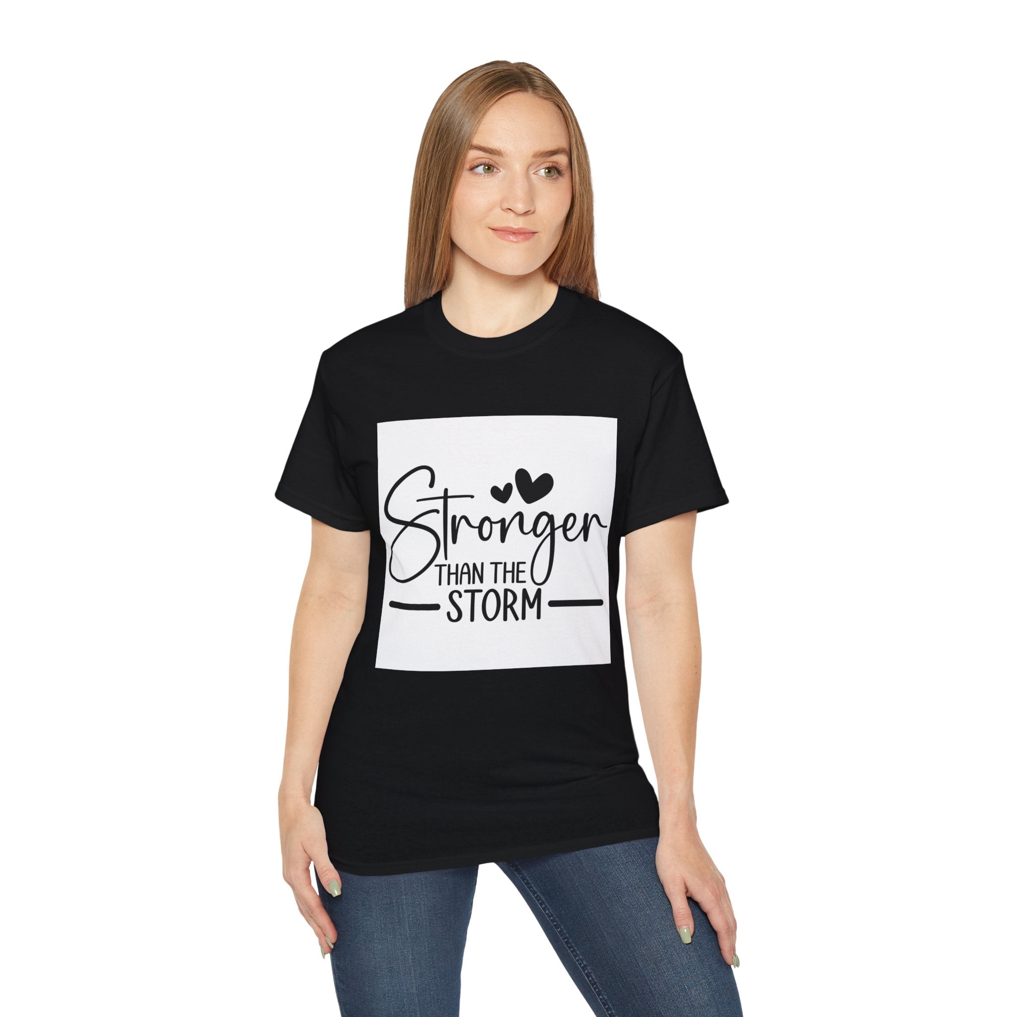 Unisex Stronger than the storm Tee - Inspirational Casual Wear, Christian T-Shirt, Motivational Gift, Faith-Based Apparel, Everyday Comfort