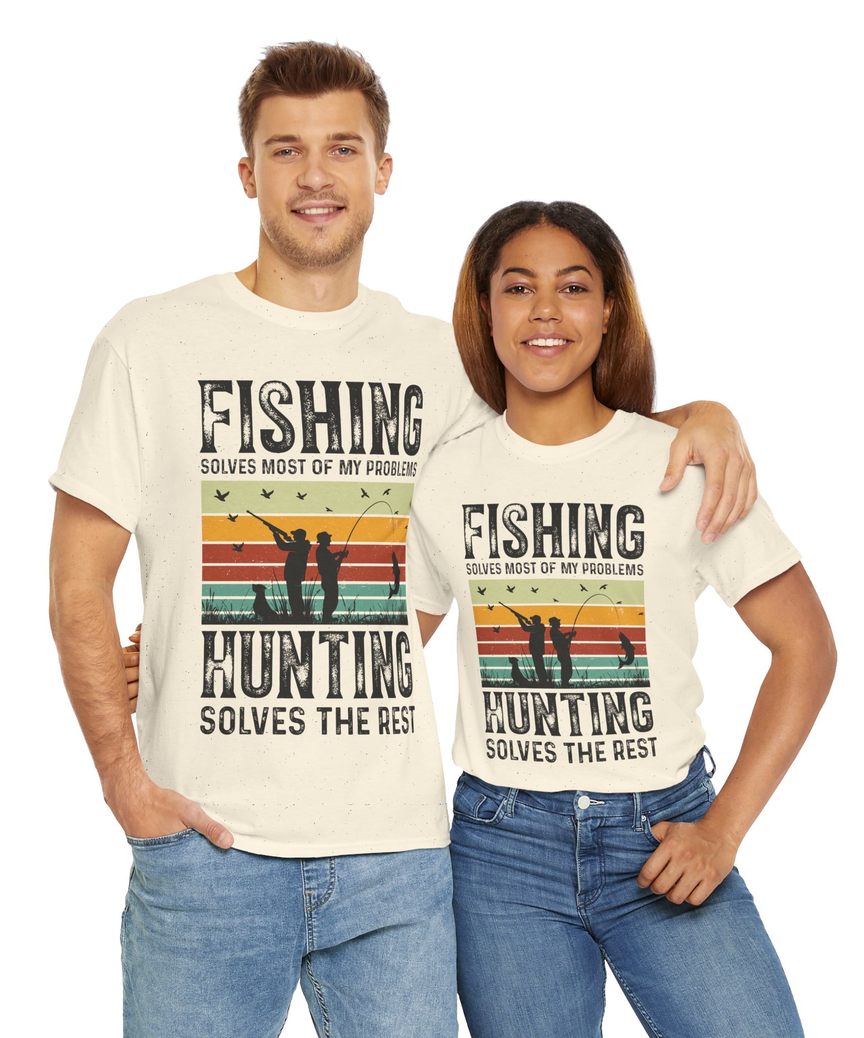Funny Hunt and Fish Shirt for Men