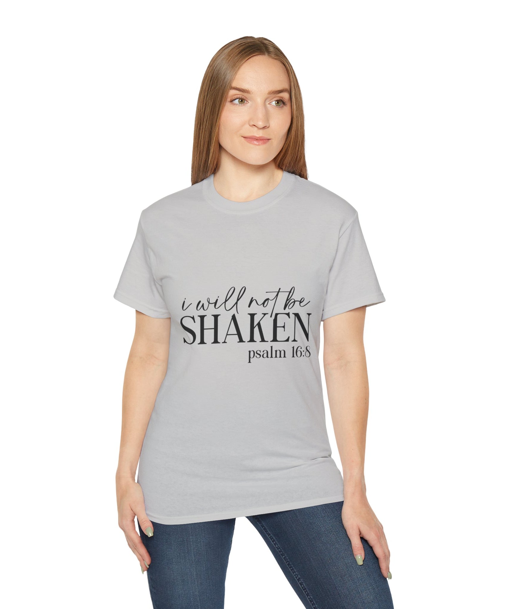 Unisex I will not be shaken Tee - Inspirational Casual Wear, Christian T-Shirt, Motivational Gift, Faith-Based Apparel, Everyday Comfort - Gallory Hive