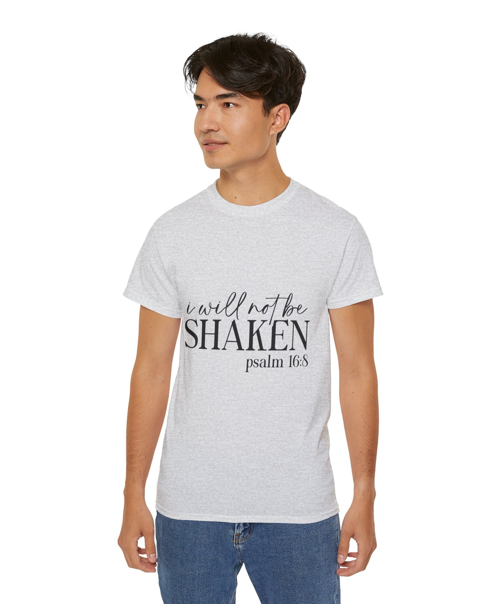 Unisex I will not be shaken Tee - Inspirational Casual Wear, Christian T-Shirt, Motivational Gift, Faith-Based Apparel, Everyday Comfort - Gallory Hive