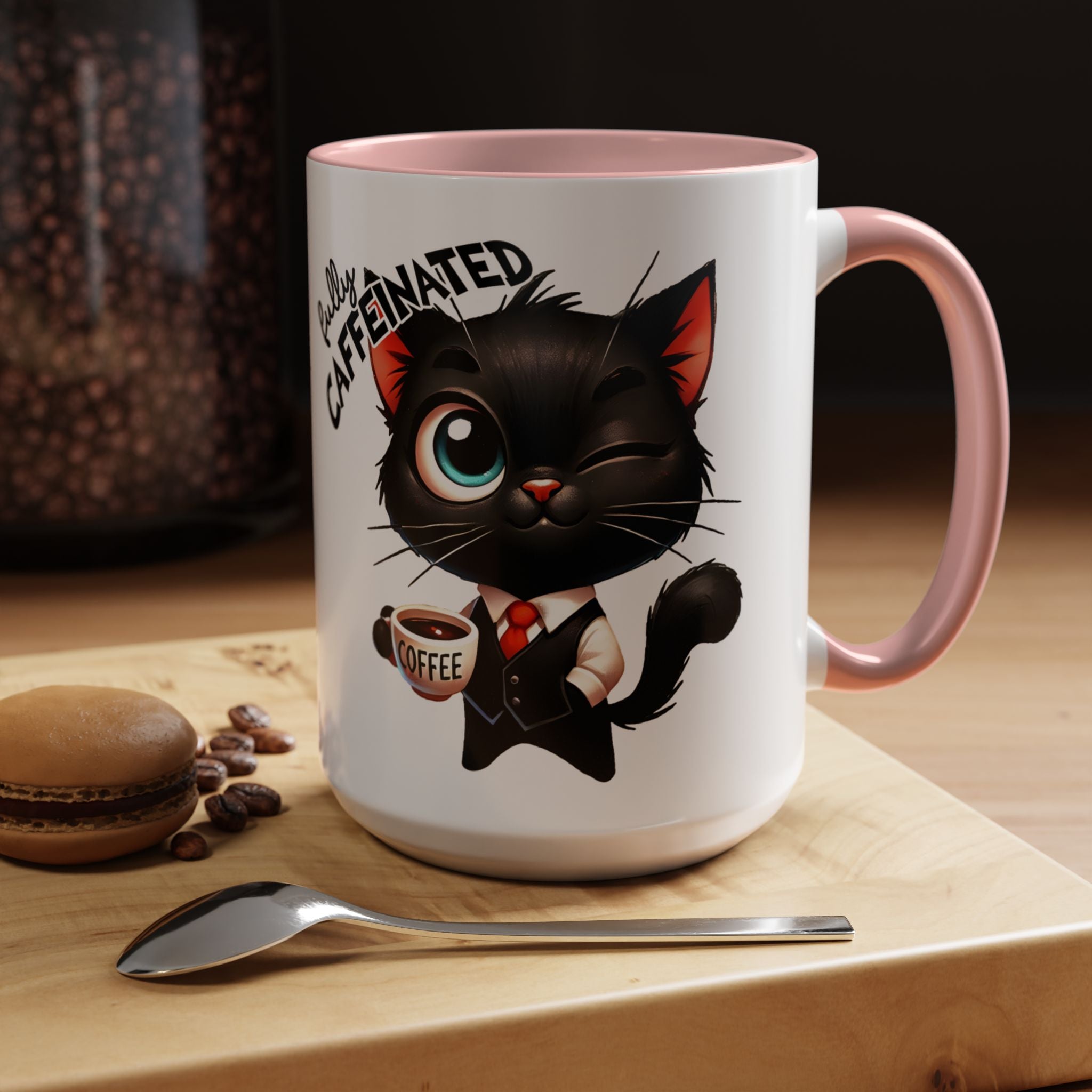 Cute Black Cat Accent Coffee Mug Gallory Hive