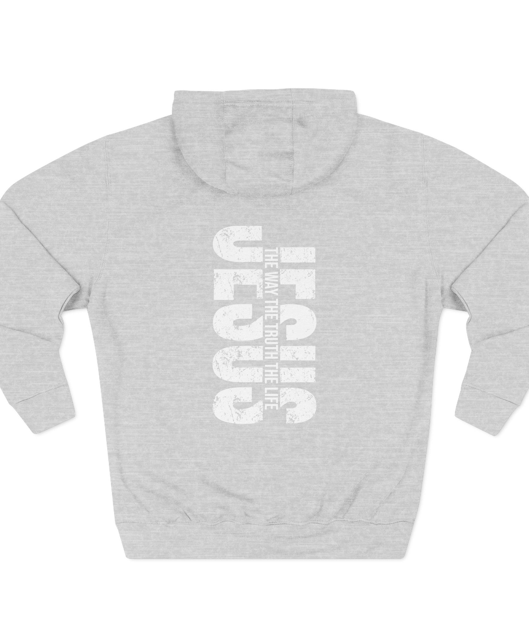 Faith-Inspired Fleece Hoodie, Comfortable Hoodie, Spiritual Gift, Cross Design, Inspirational Fashion, Cozy & Stylish - Gallory Hive
