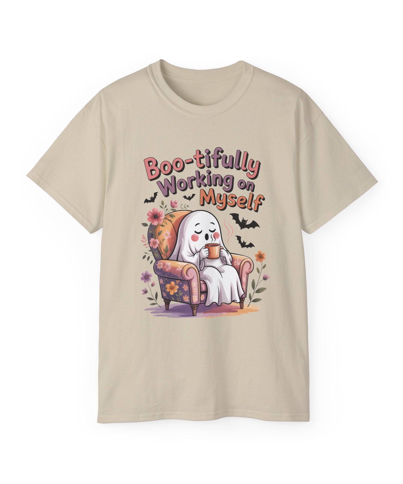 Cute Ghost Working on Myself Tee | Gallory Hive