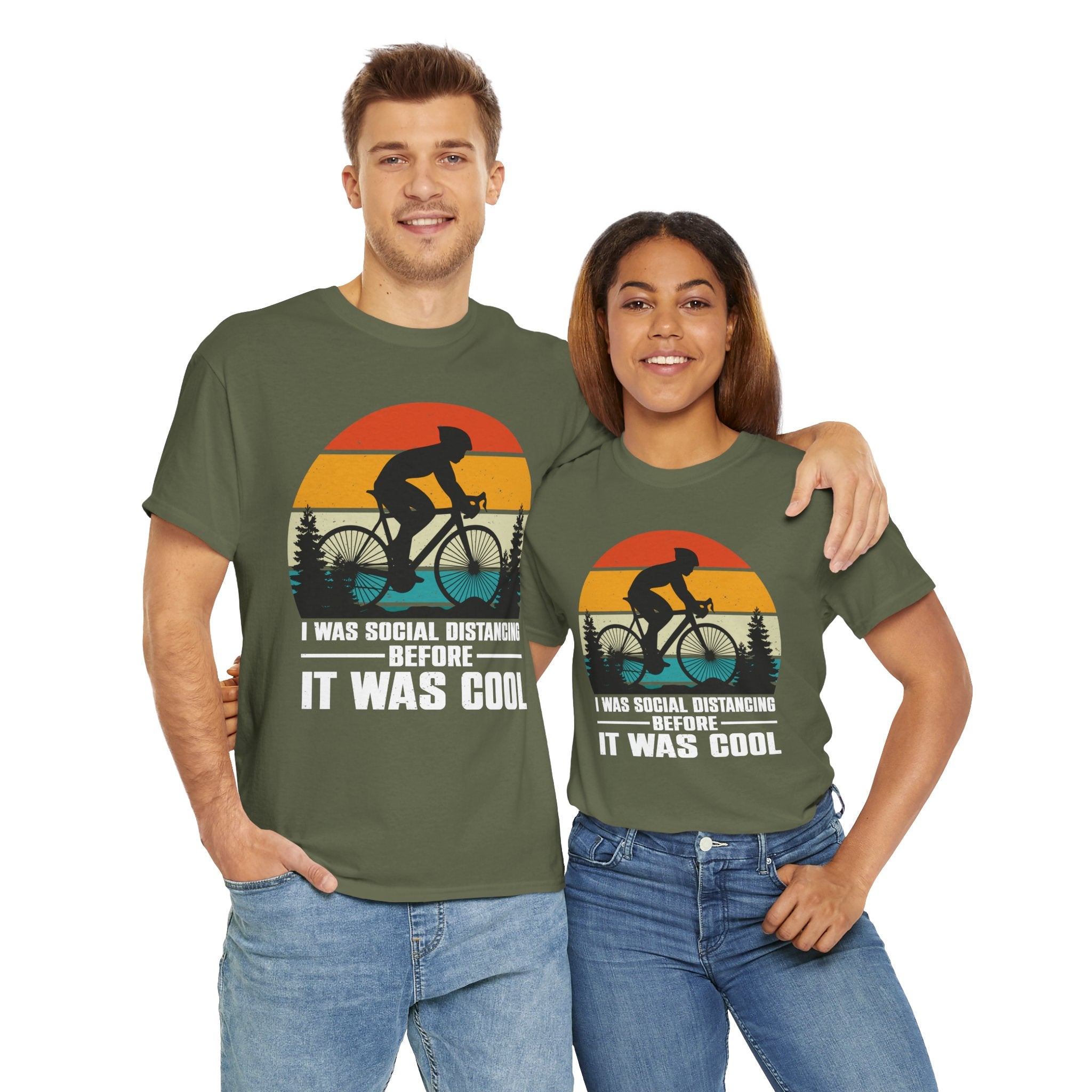 Retro Social Distancing Cyclist Tee
