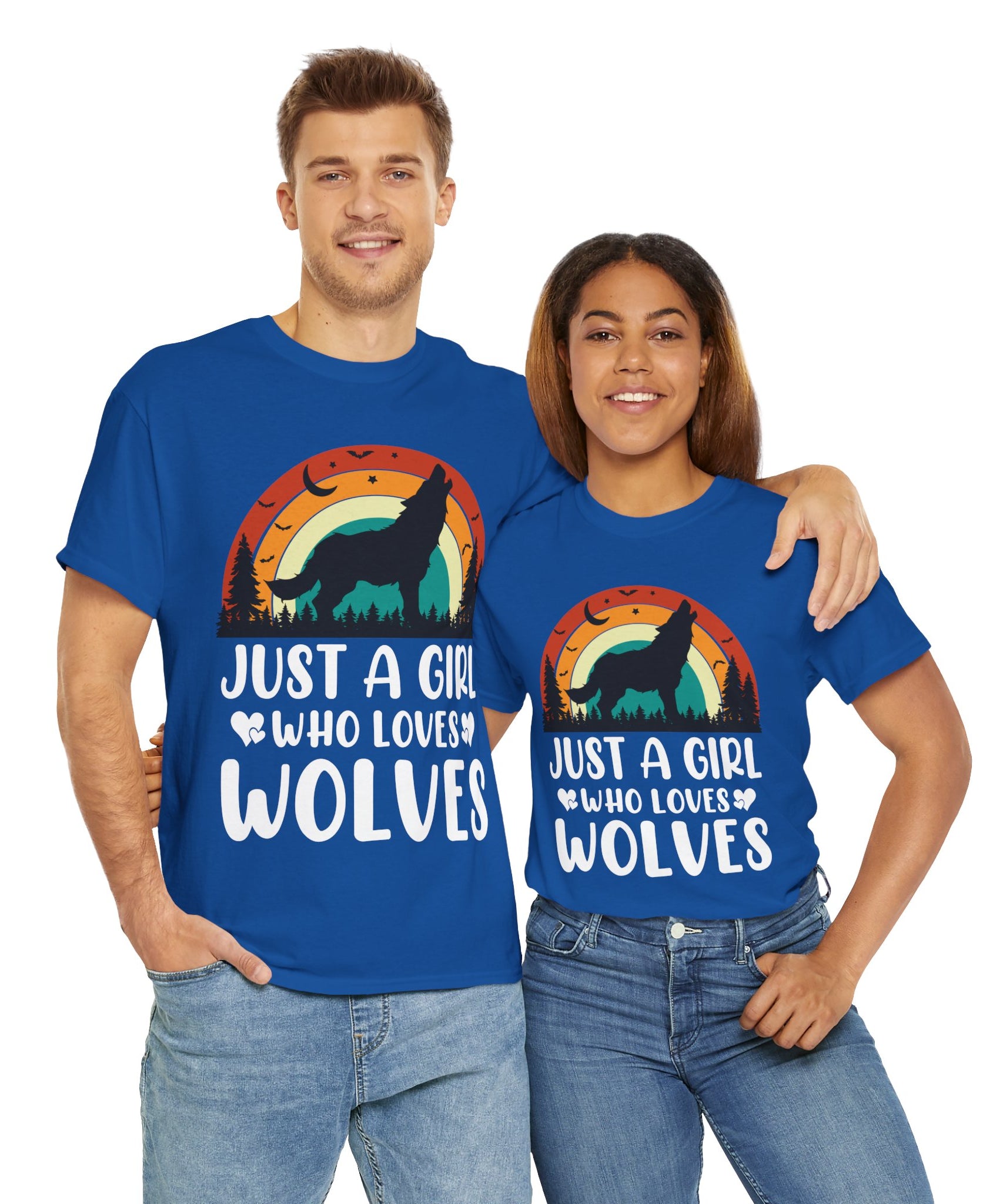 Vintage Wolf Lover Girl Tee
