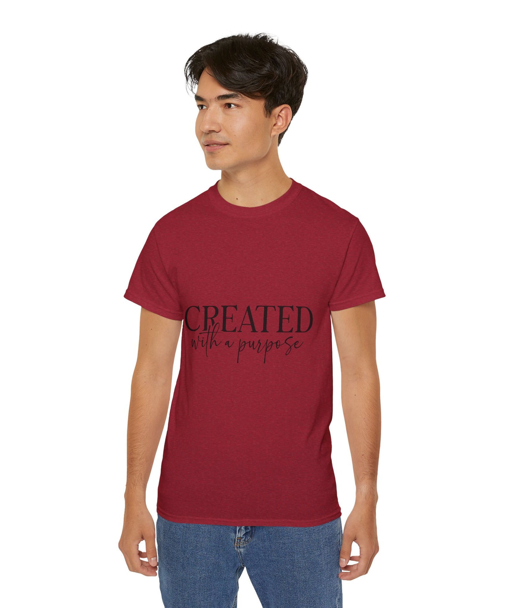 Unisex Created with a Purpose Tee - Inspirational Casual Wear, Christian T-Shirt, Motivational Gift, Faith-Based Apparel, Everyday Comfort - Gallory Hive