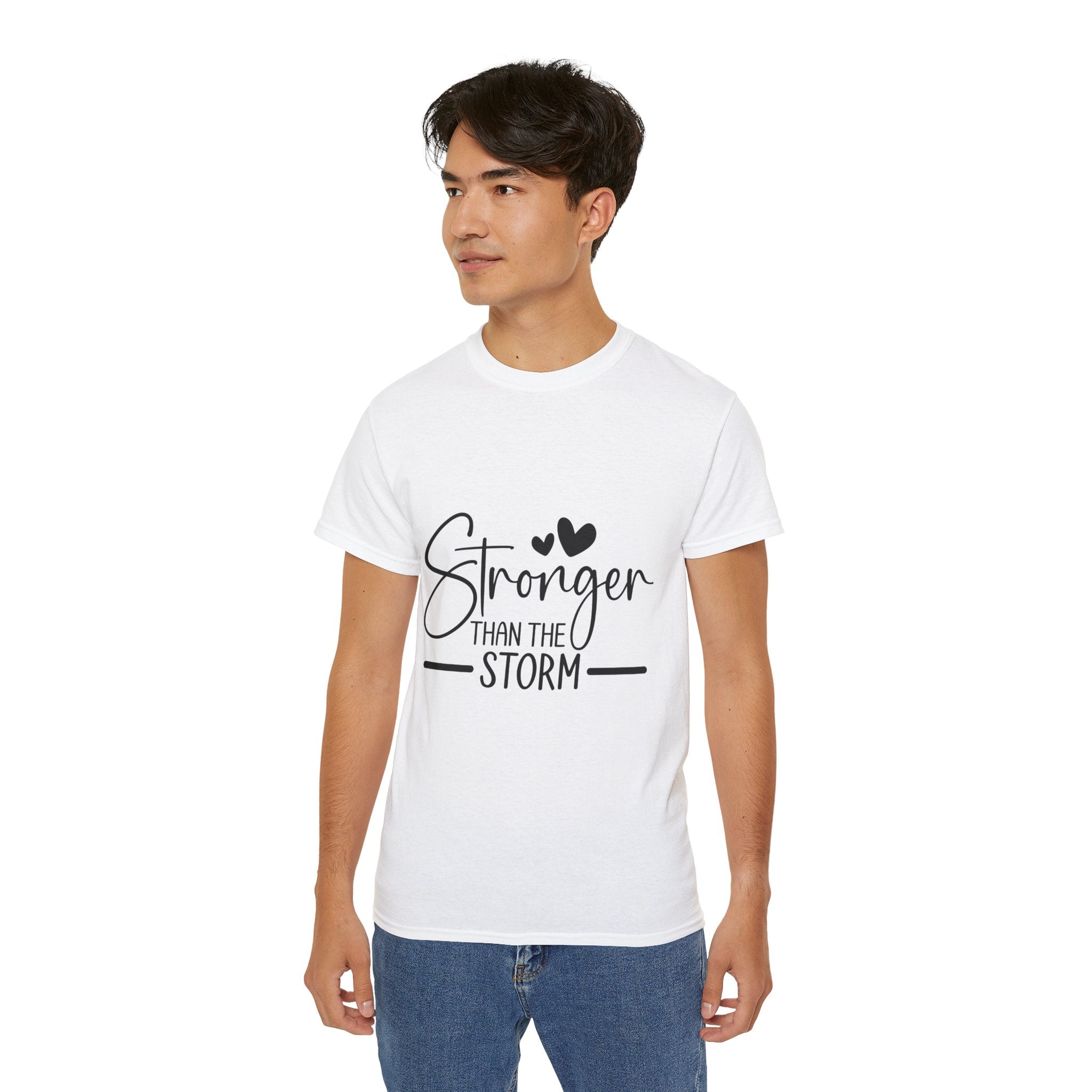 Unisex Stronger than the storm Tee - Inspirational Casual Wear, Christian T-Shirt, Motivational Gift, Faith-Based Apparel, Everyday Comfort