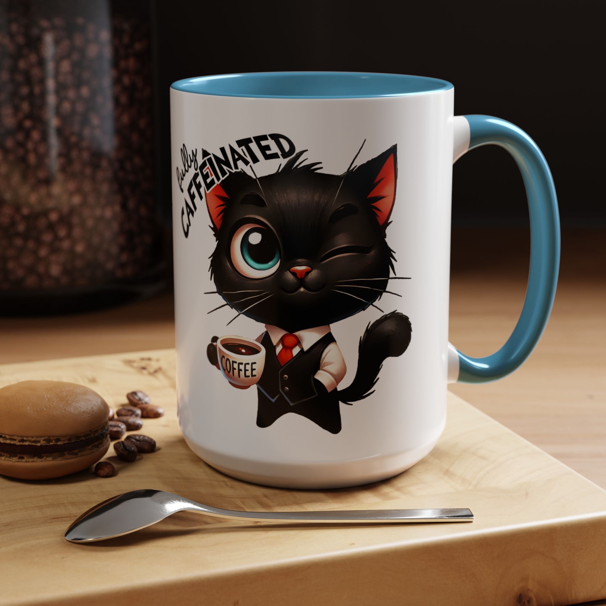 Cute Black Cat Accent Coffee Mug Gallory Hive