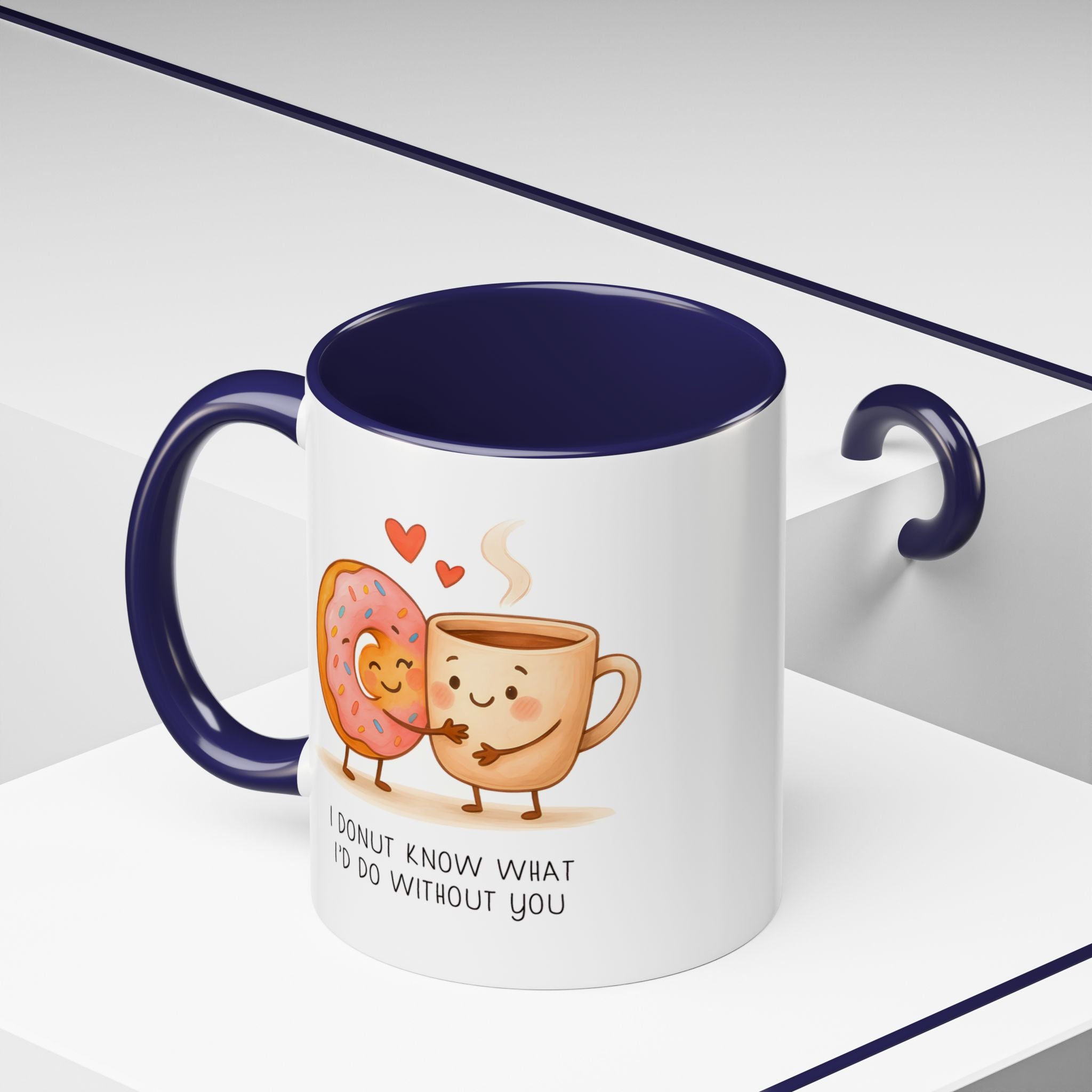 Cute Donut and Coffee Love Ceramic Mug | Gallory Hive