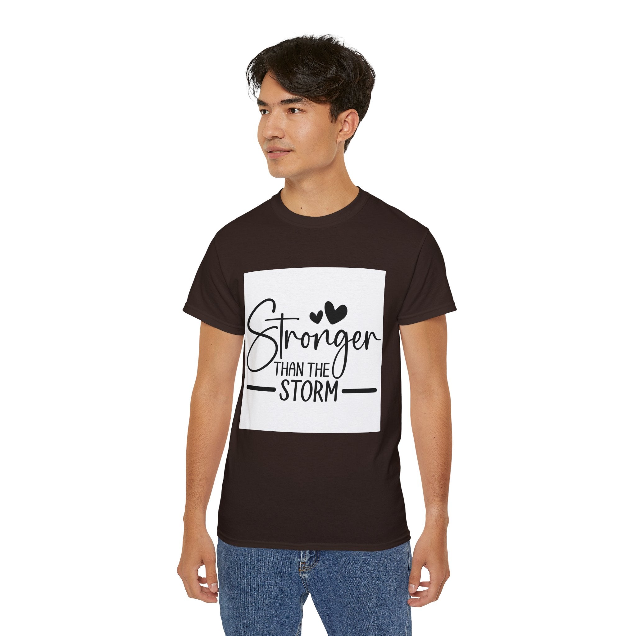 Unisex Stronger than the storm Tee - Inspirational Casual Wear, Christian T-Shirt, Motivational Gift, Faith-Based Apparel, Everyday Comfort