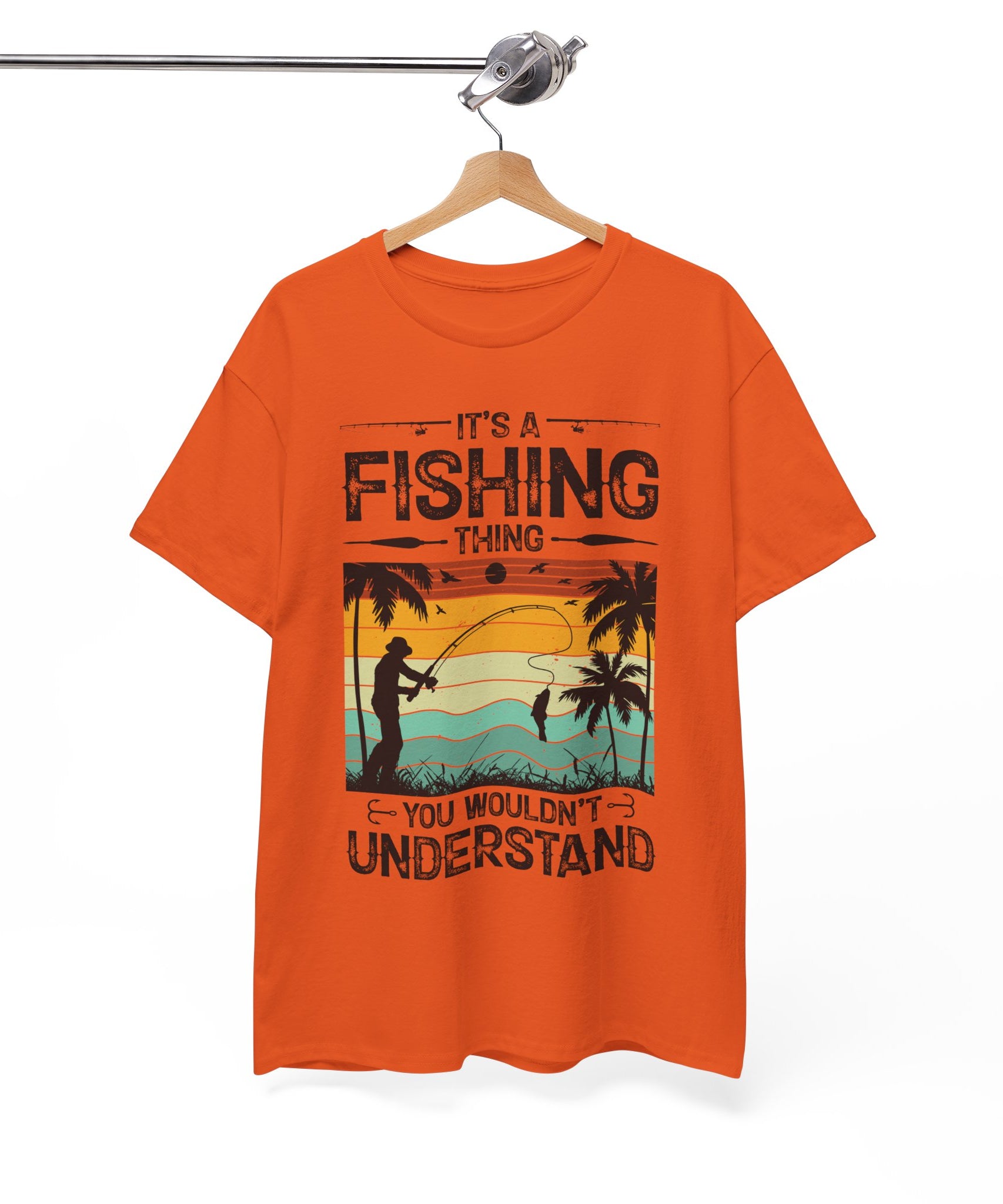Funny Fishing Shirt – Vintage Sunset Design | Gallory Hive