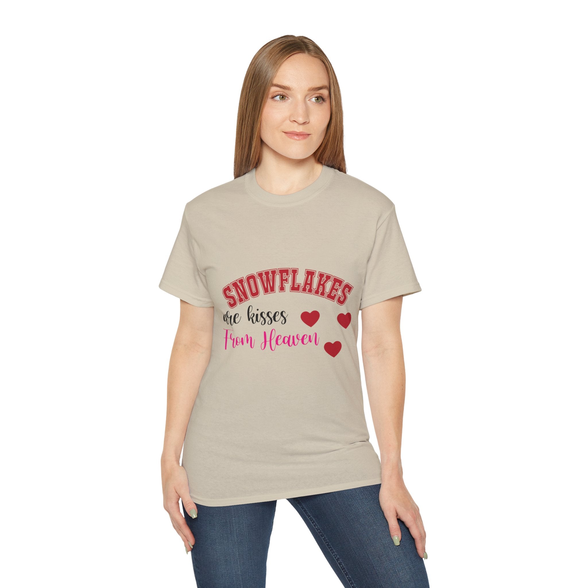 Snowflakes & Hearts Christmas T-Shirt | Gallory Hive