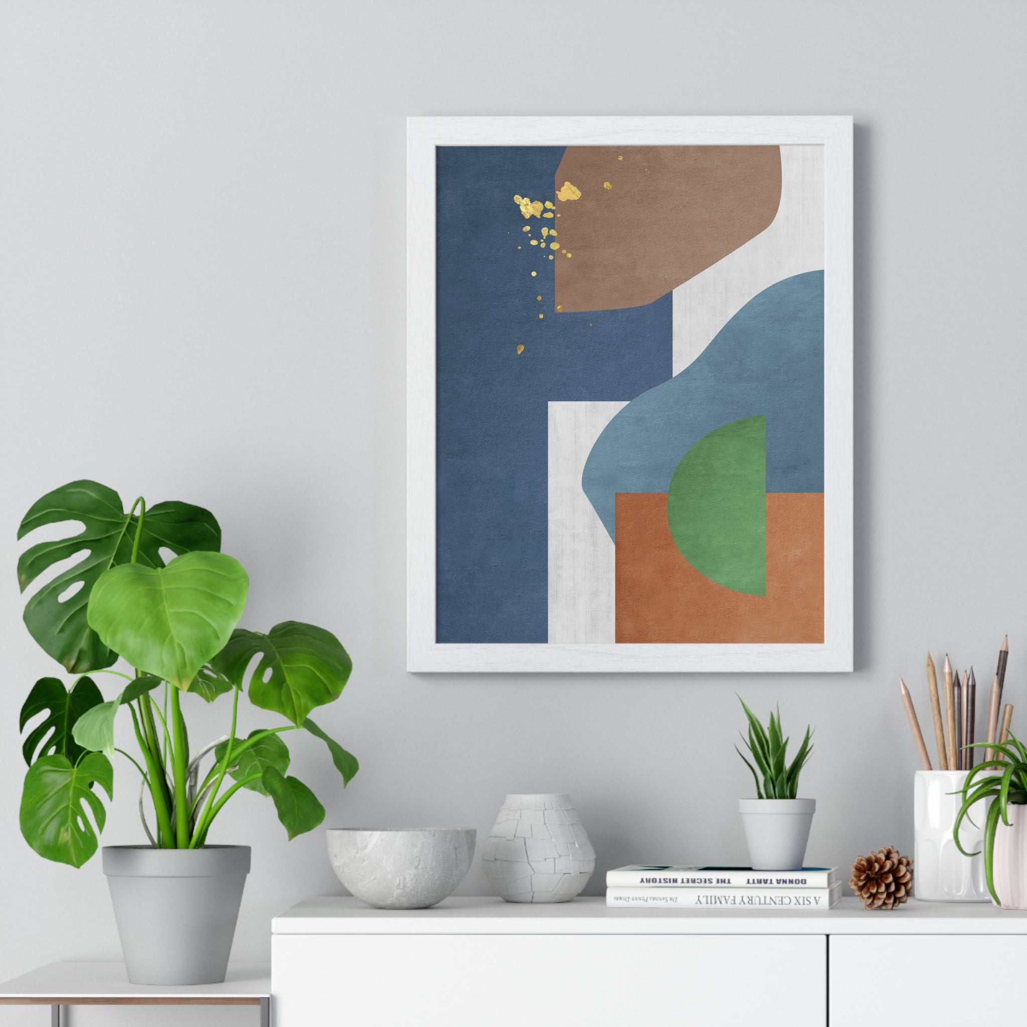 Gallery-Style Abstract Carpet Texture Art in Wooden Frames with Museum-Quality Matte Paper