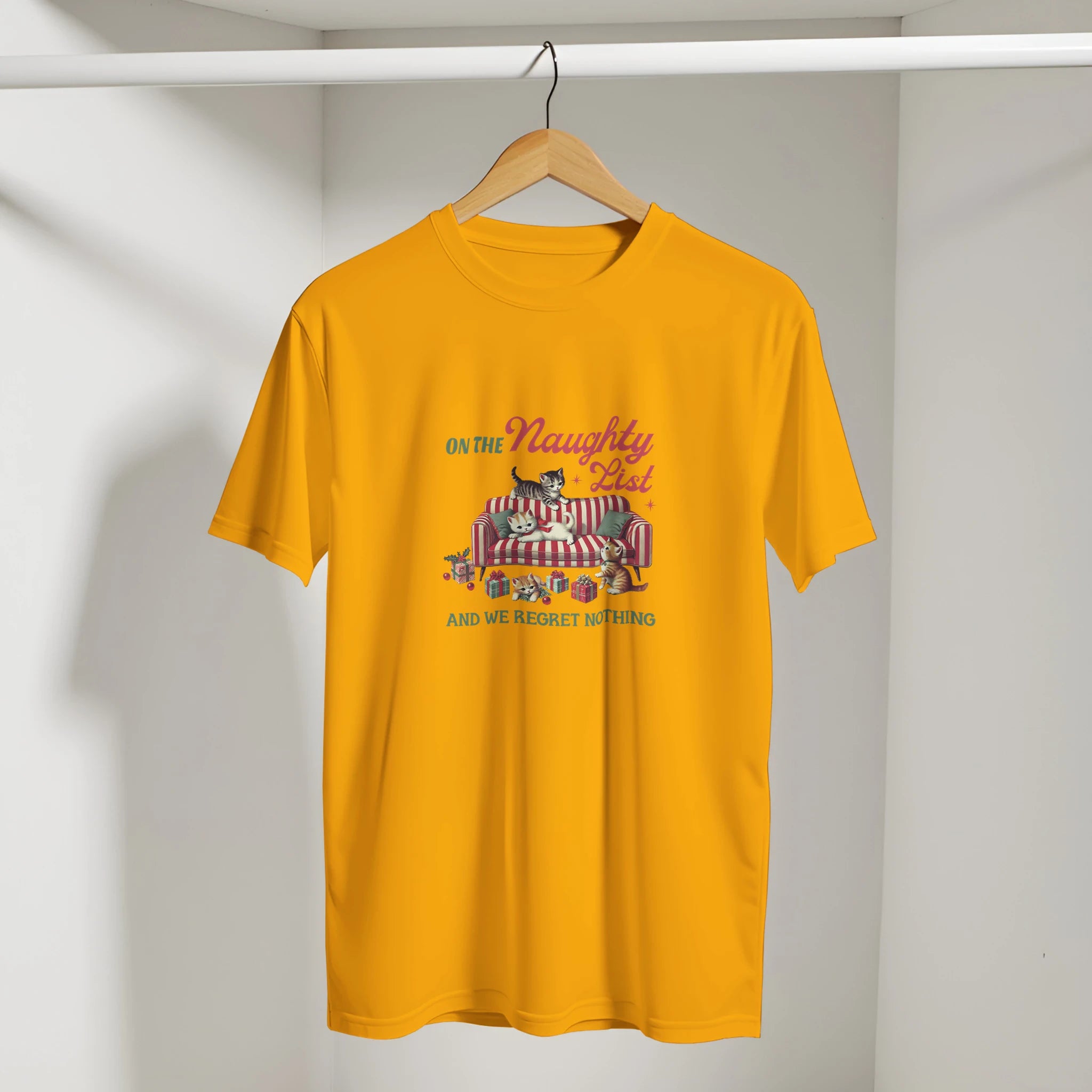 Retro Naughty Kittens Christmas Tee | Gallory Hive