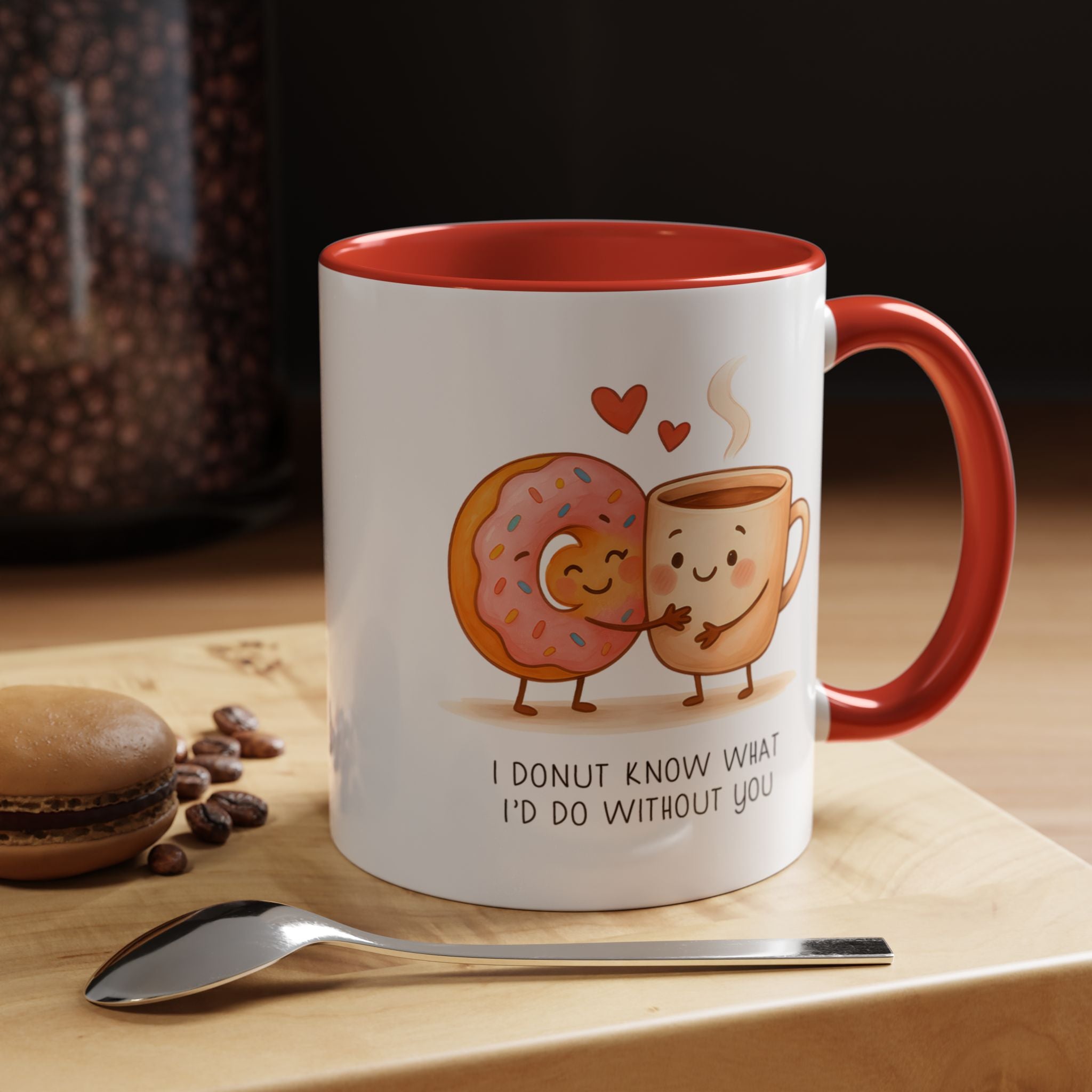 Cute Donut and Coffee Love Ceramic Mug | Gallory Hive