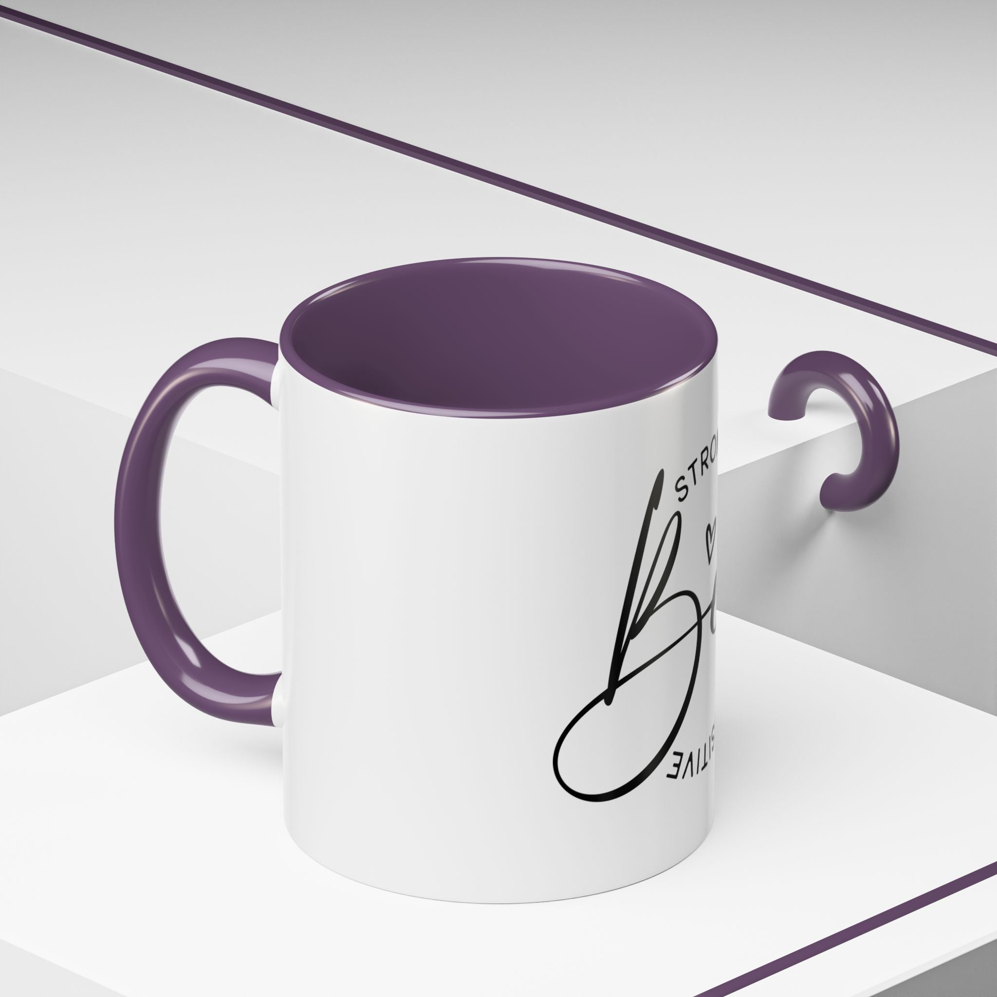 Inspirational Coffee Mug | Be Strong, Confident, Positive | Gift for Women, Motivational Drinkware, Self-Care, Encouragement