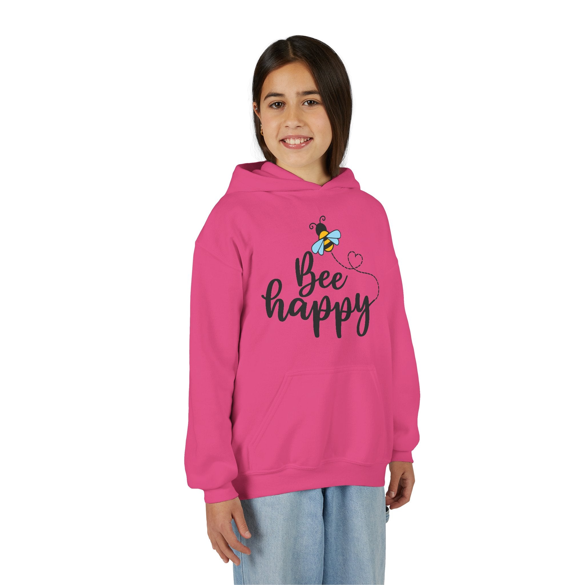 Bee Loved Unisex Kid's Hoodie – Whimsical Heart Trail Design