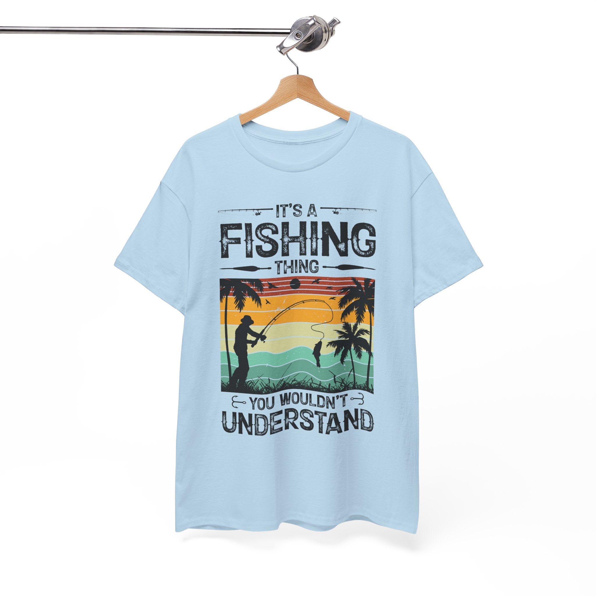 Funny Fishing Shirt – Vintage Sunset Design