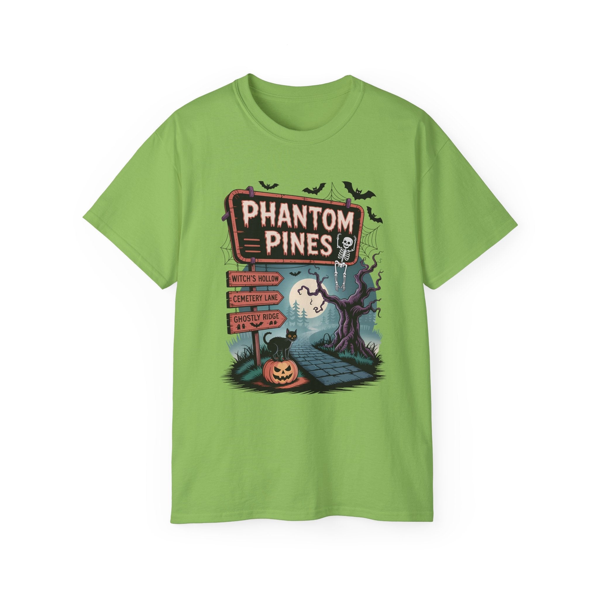 Halloween Phantom Pines Spooky Skeleton Tee | Gallory Hive