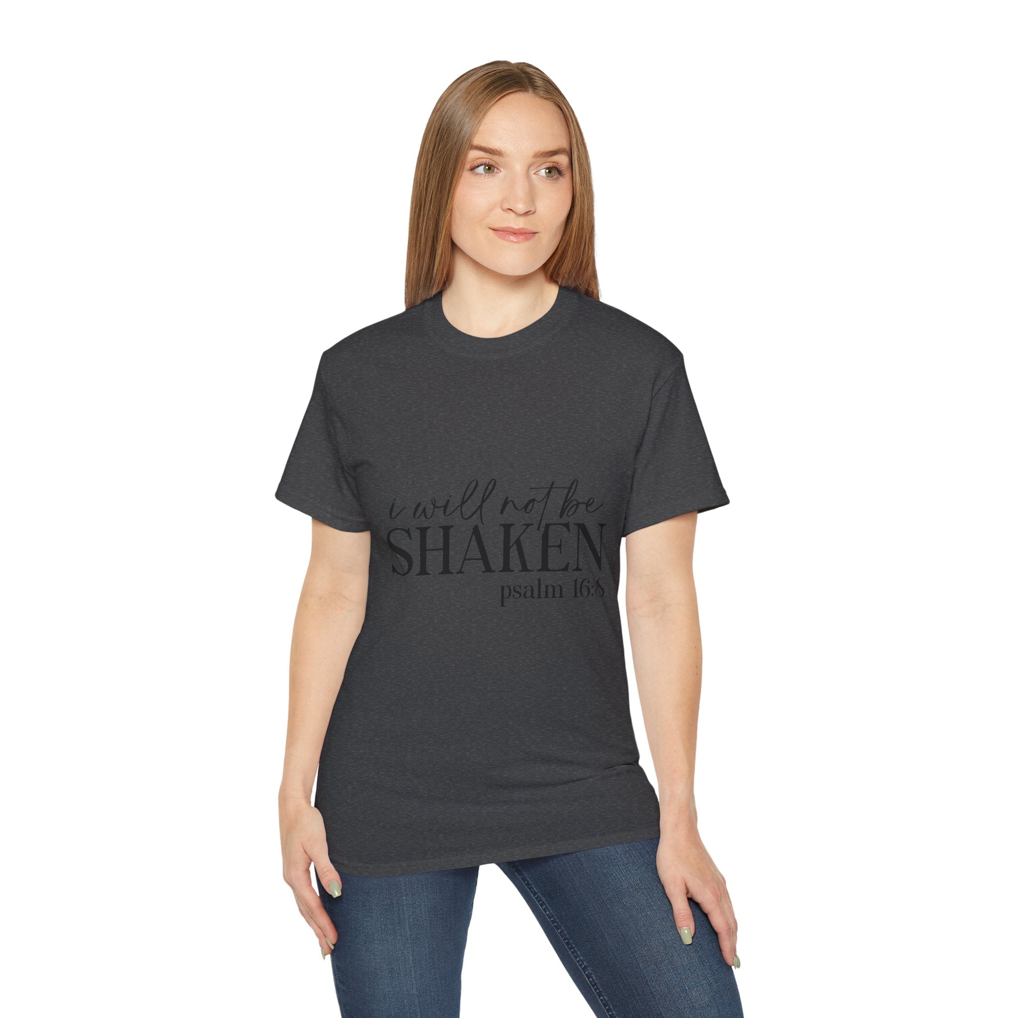 Unisex I will not be shaken Tee - Inspirational Casual Wear, Christian T-Shirt, Motivational Gift, Faith-Based Apparel, Everyday Comfort