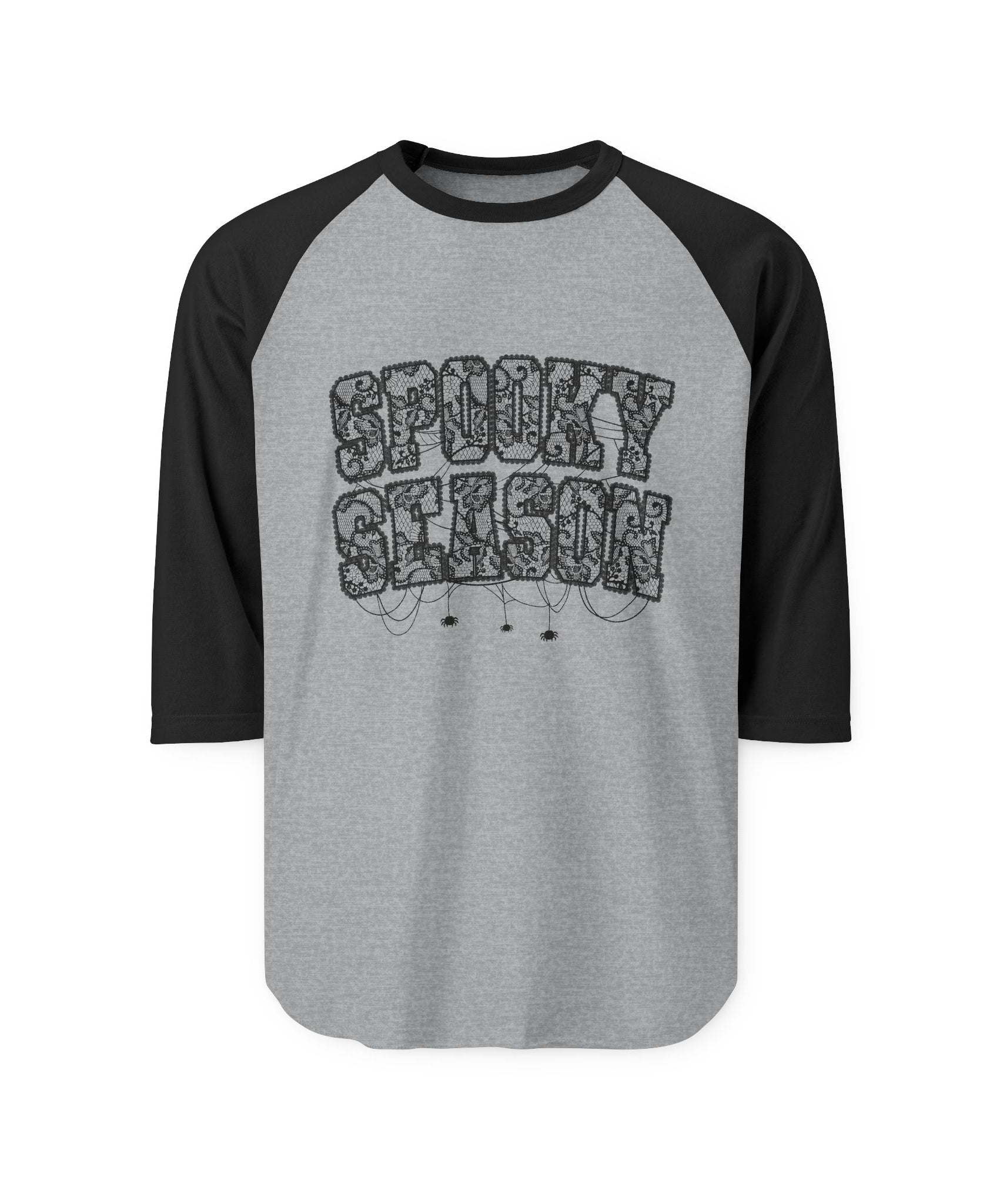 Spooky Season Unisex Raglan Shirt, Halloween Tee, Fall Fashion, Casual Wear, Gift for October Celebrations, Cozy Autumn Vibe - Gallory Hive