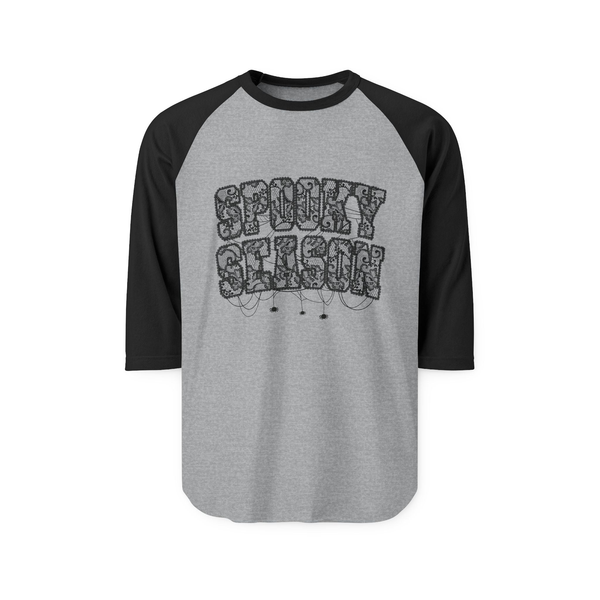Spooky Season Unisex Raglan Shirt, Halloween Tee, Fall Fashion, Casual Wear, Gift for October Celebrations, Cozy Autumn Vibe
