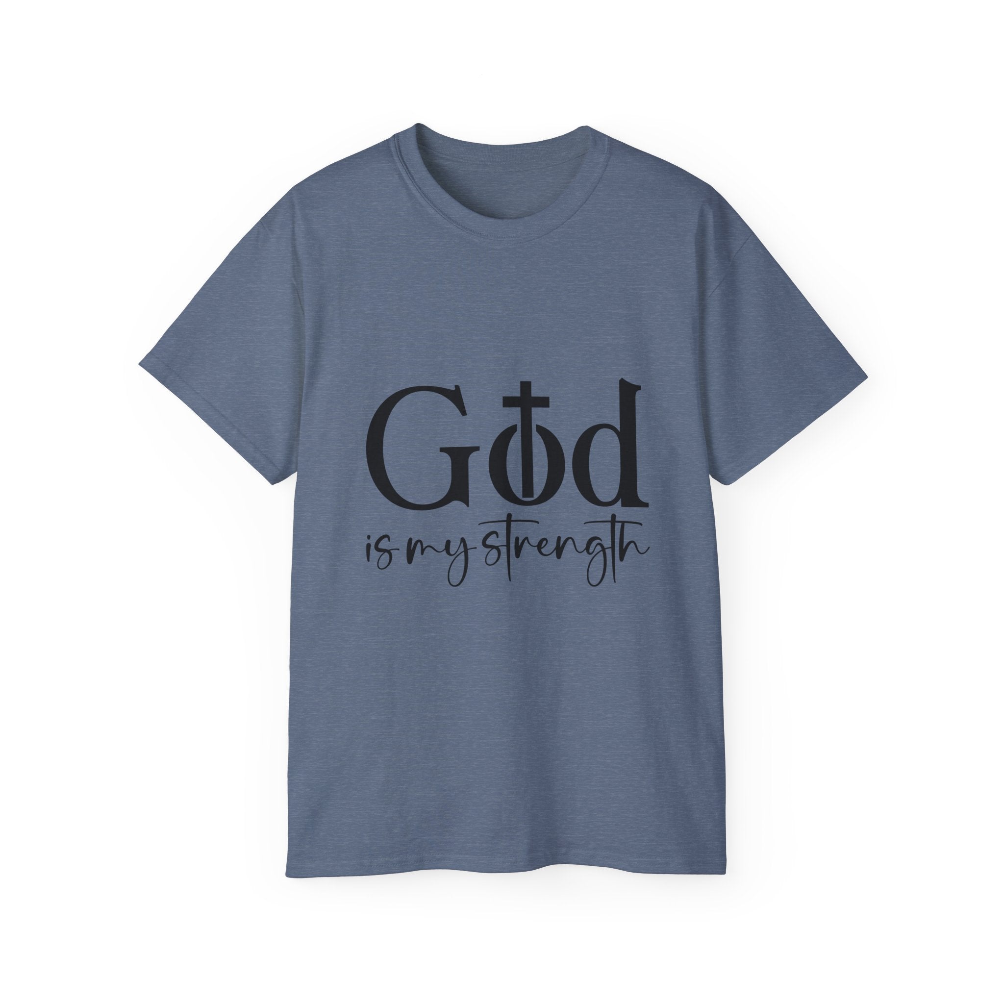 Unisex God is My Strength Tee - Inspirational Casual Wear, Christian T-Shirt, Motivational Gift, Faith-Based Apparel, Everyday Comfort