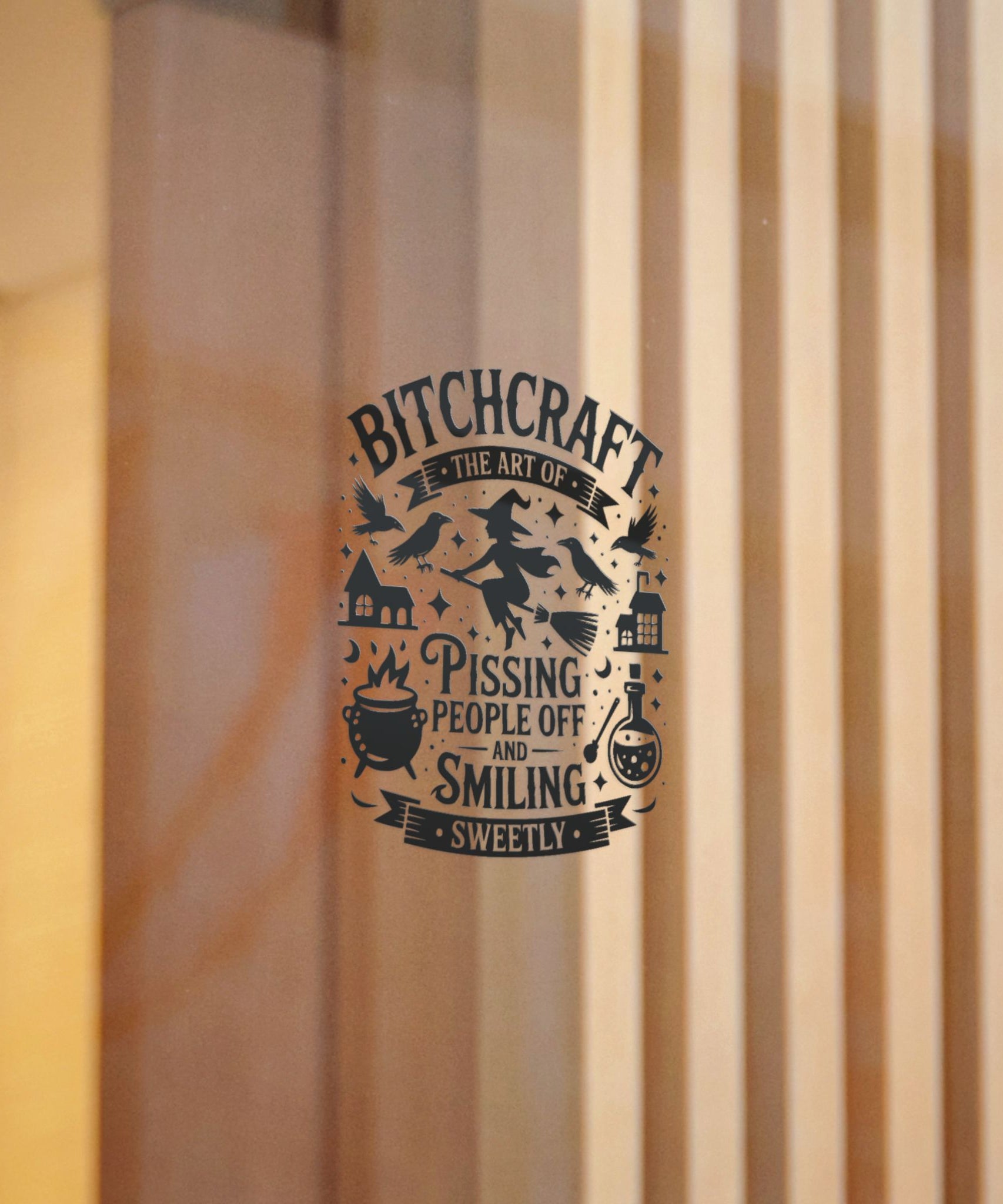 Die-Cut Stickers, Witchy Bitchcraft Decor - Halloween Gifts