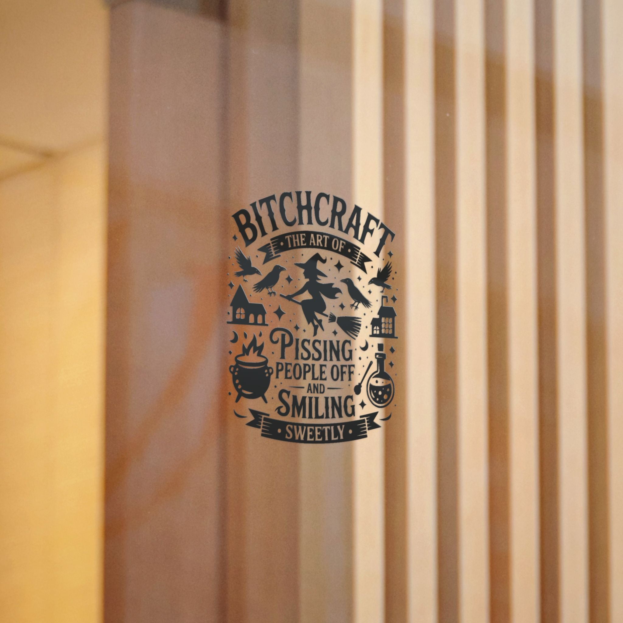 Die-Cut Stickers, Witchy Bitchcraft Decor - Halloween Gifts