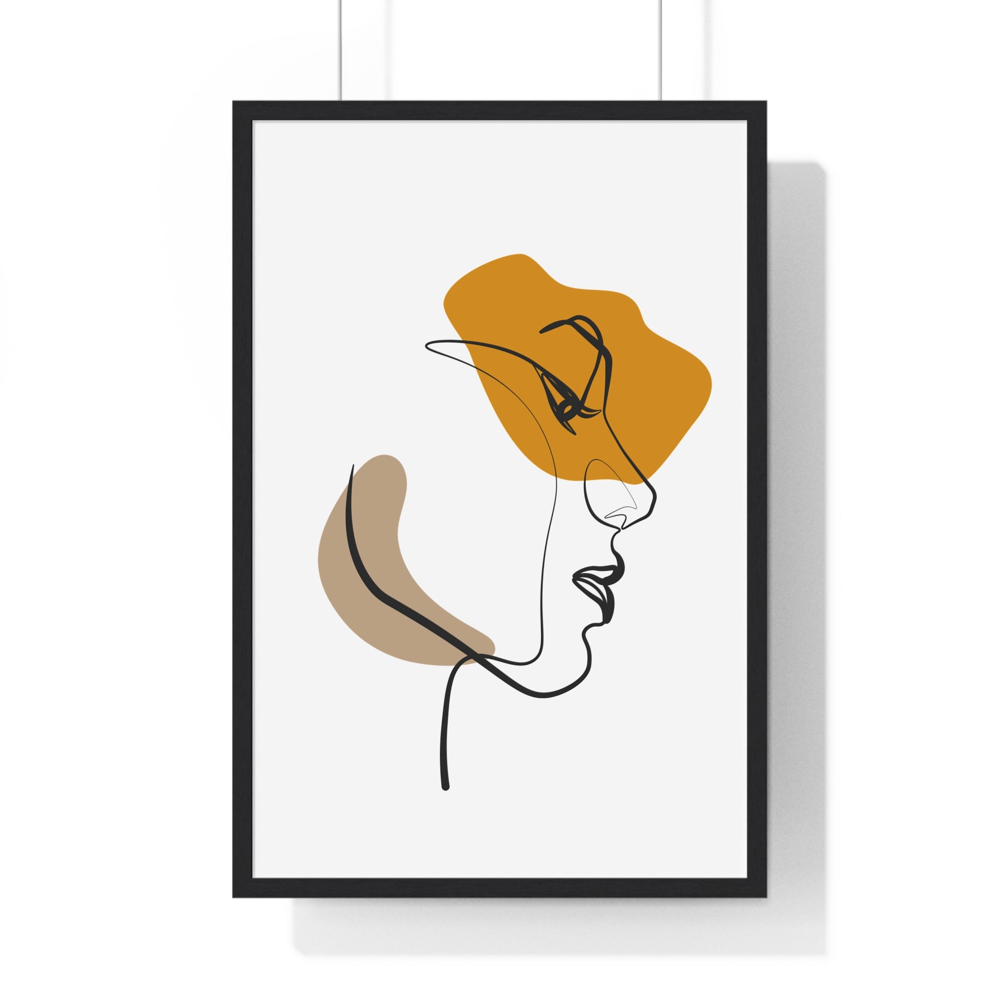 Abstract Profile Line Art – Framed Face Print | Gallory Hive