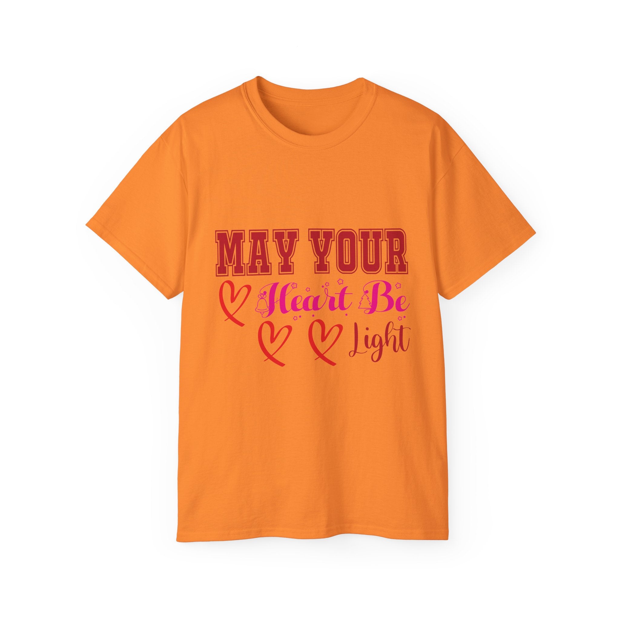 May Your Heart Be Light Christmas T-Shirt | Gallory Hive
