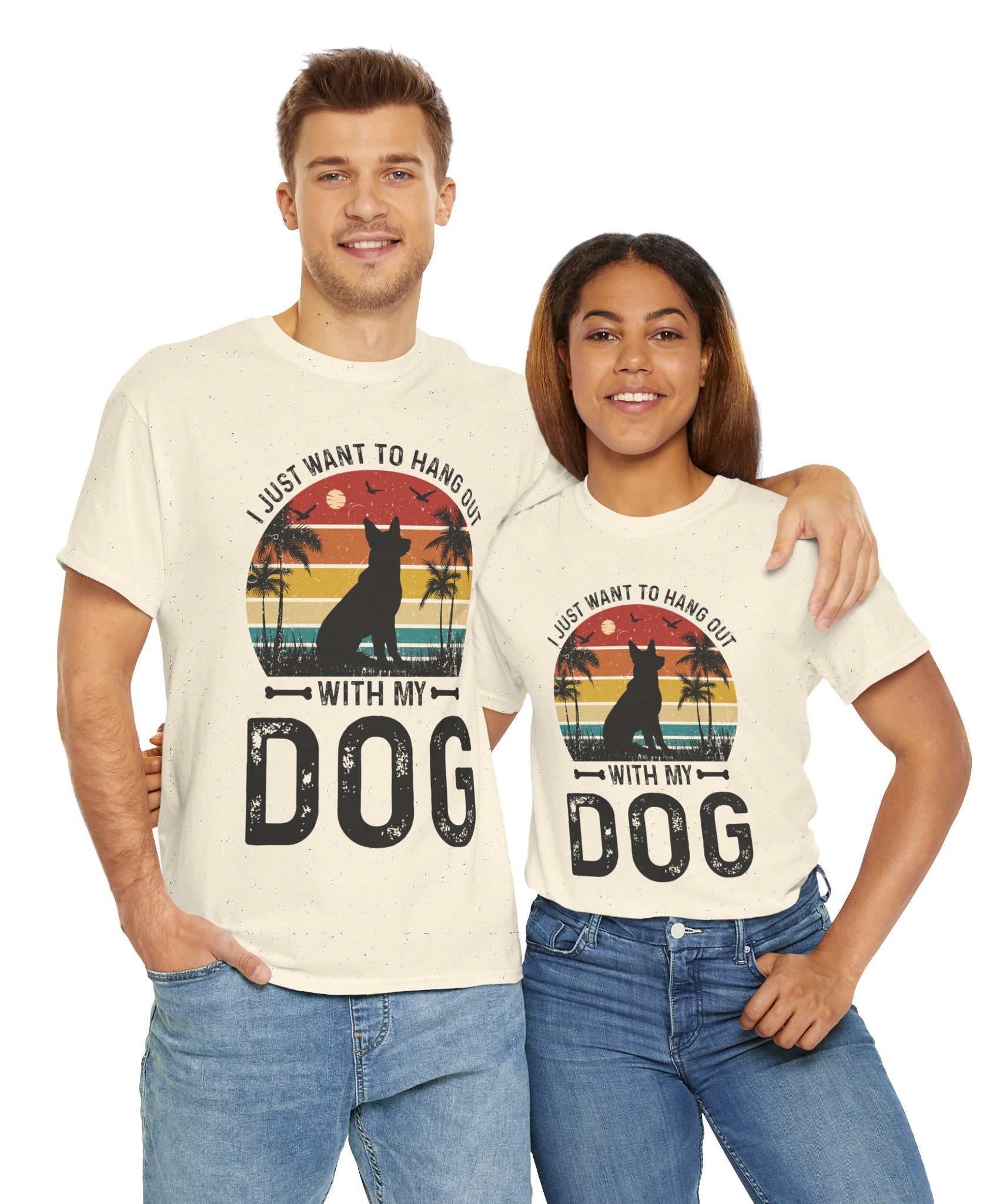 Retro Dog T-Shirt - Beach Hangout Design