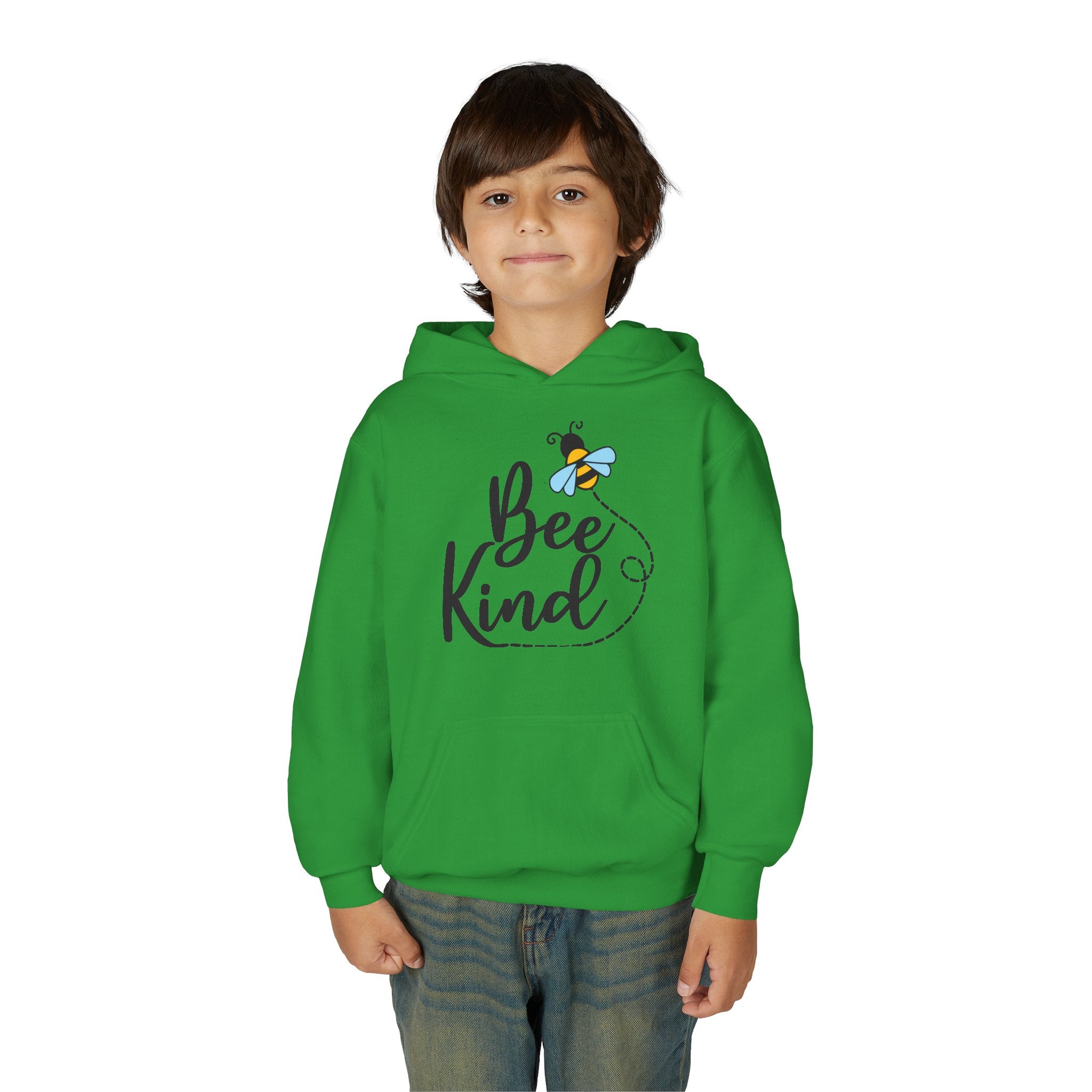 Bee Kind Youth Hooded Sweatshirt - Inspirational Nature Lover Apparel
