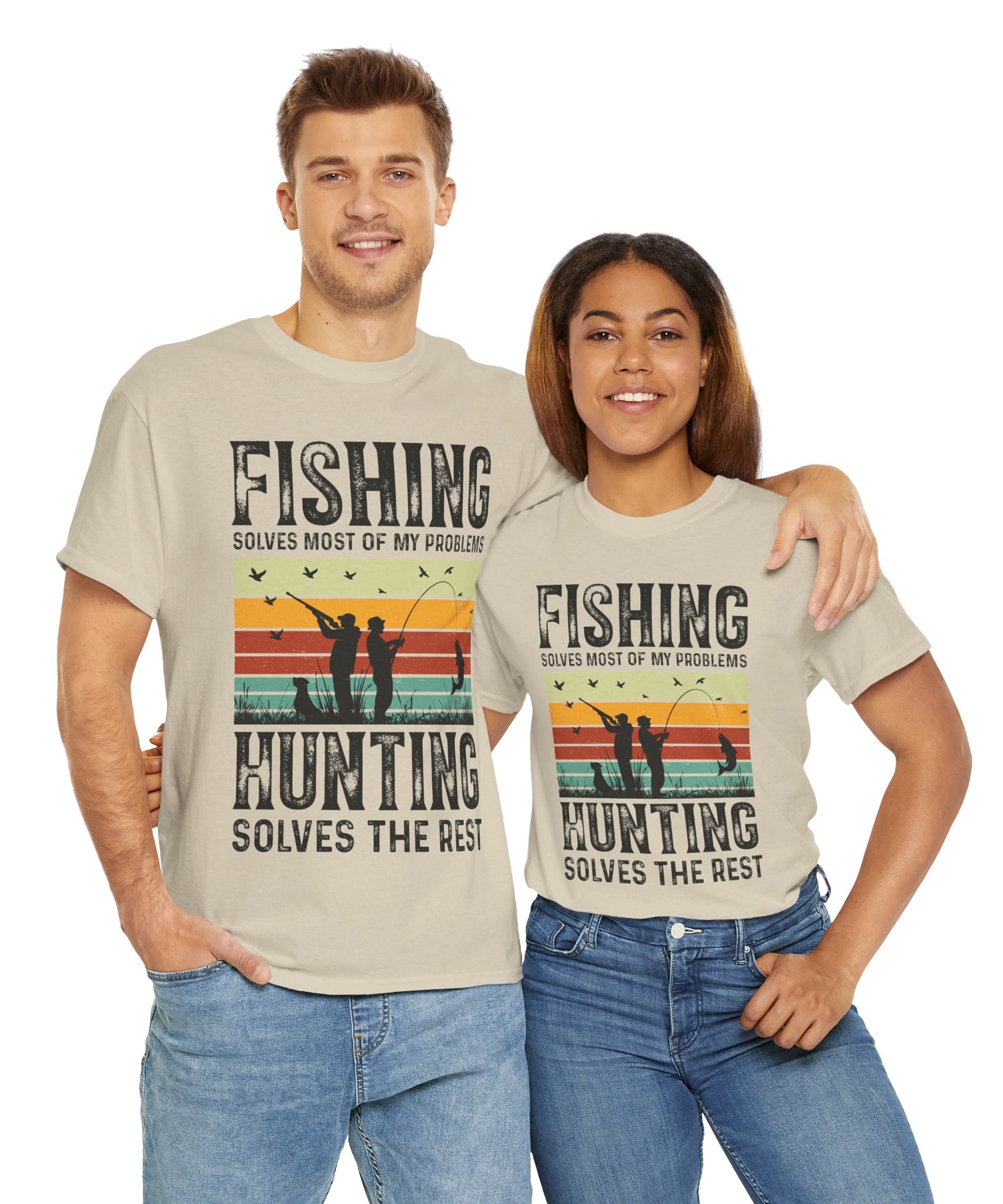 Funny Hunt and Fish Shirt for Men