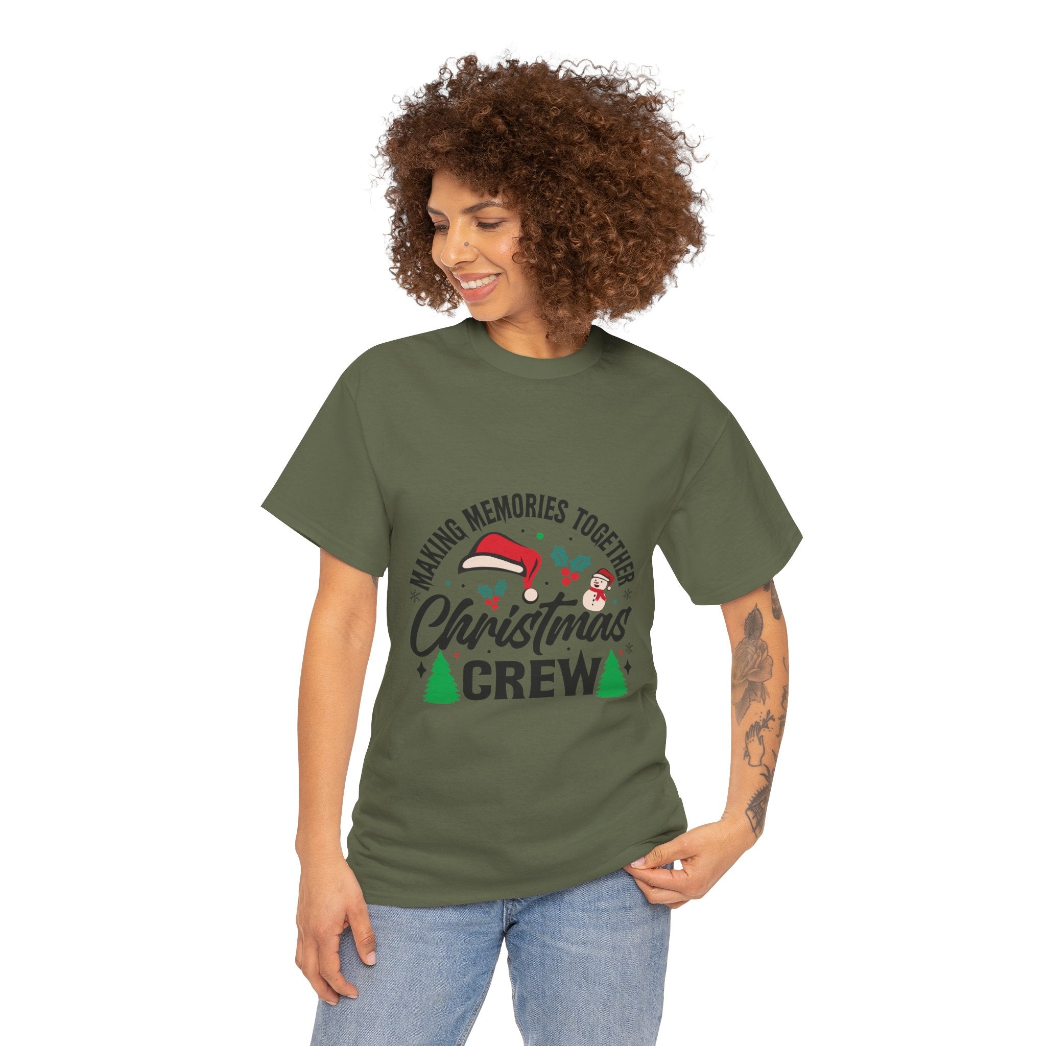 Santa Hat Snowman Xmas Trees Cute Tee | Gallory Hive