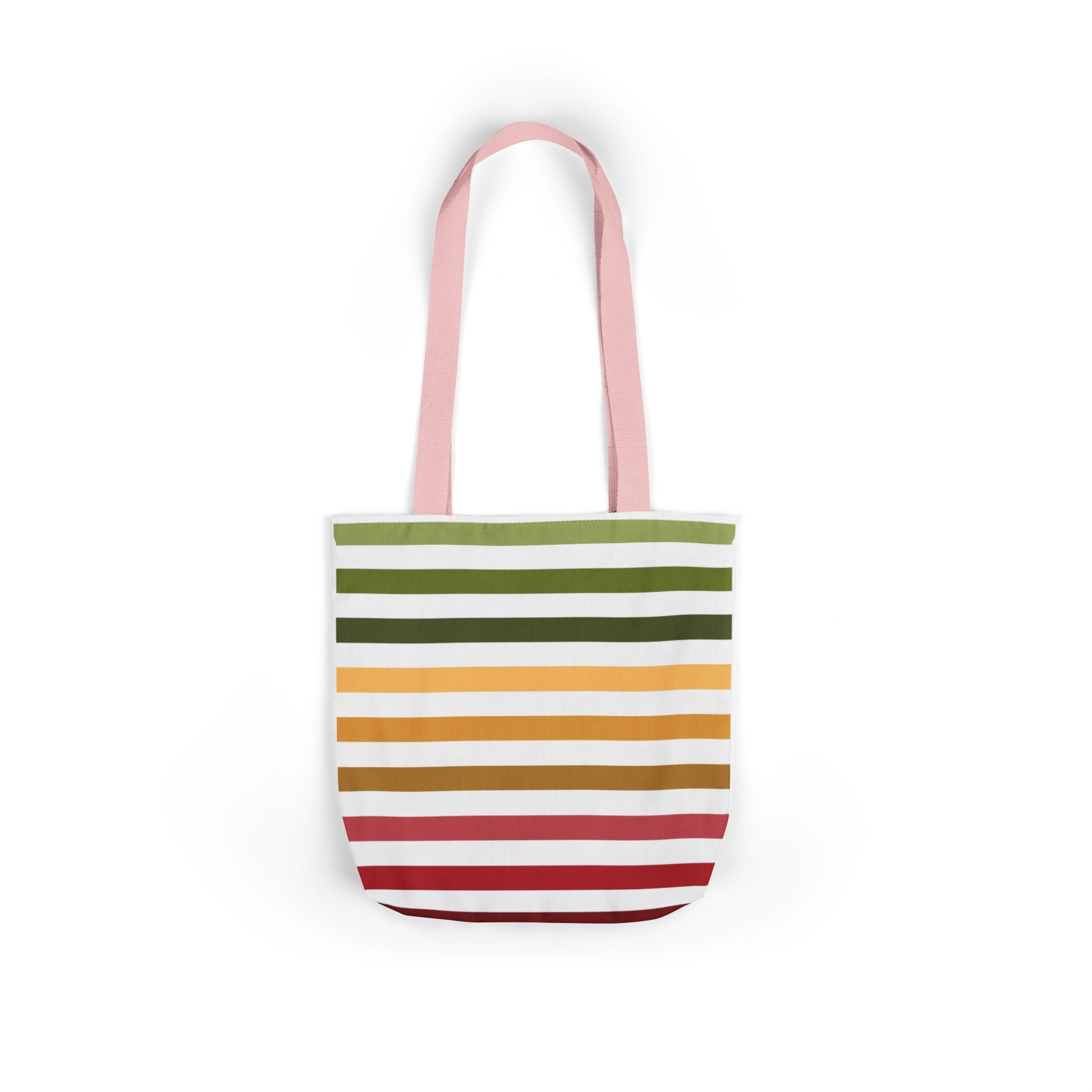 Multicolor Horizontal Lines Canvas Tote