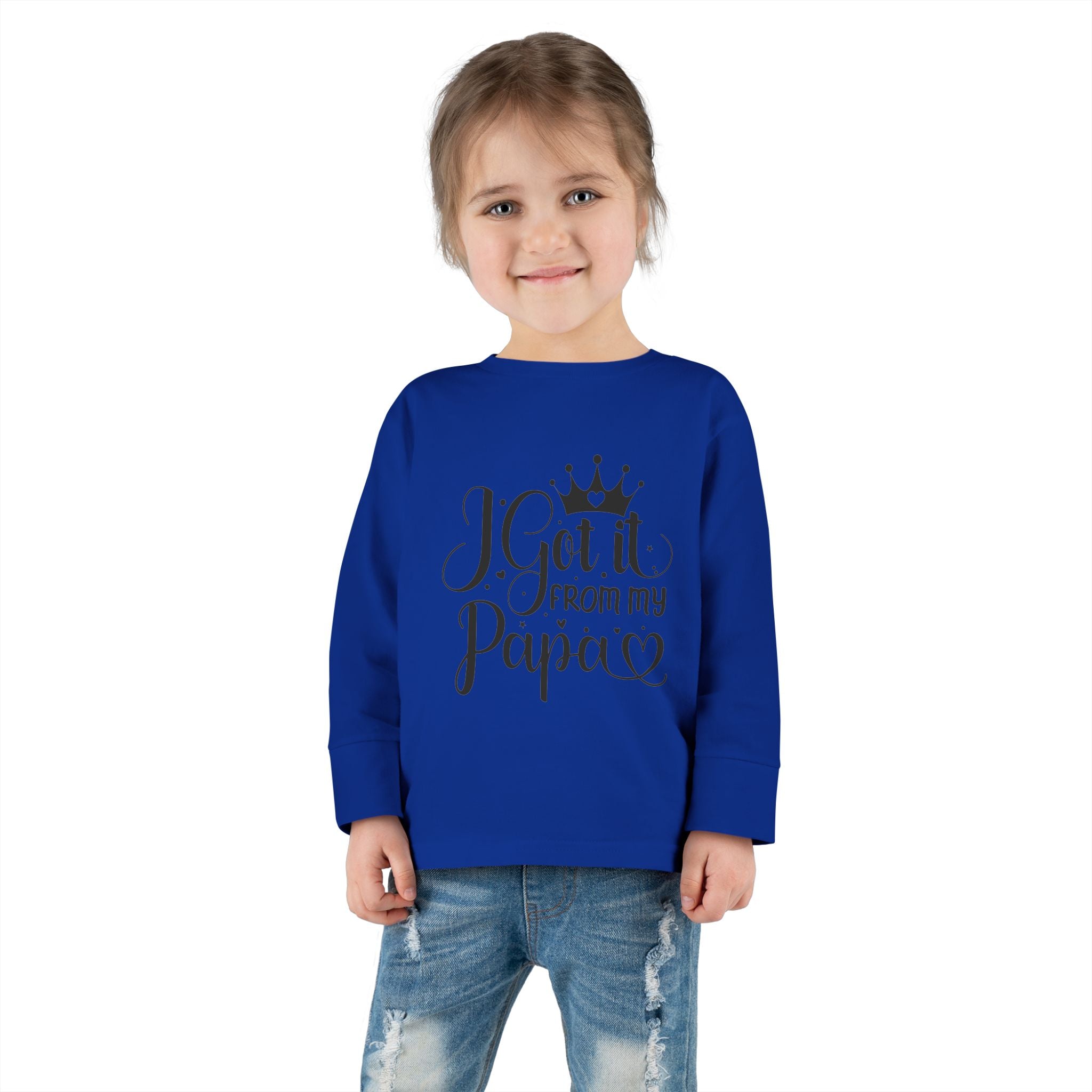Toddler Long Sleeve Tee - Cute Gift for Dads, Family Celebrations, Birthday Party