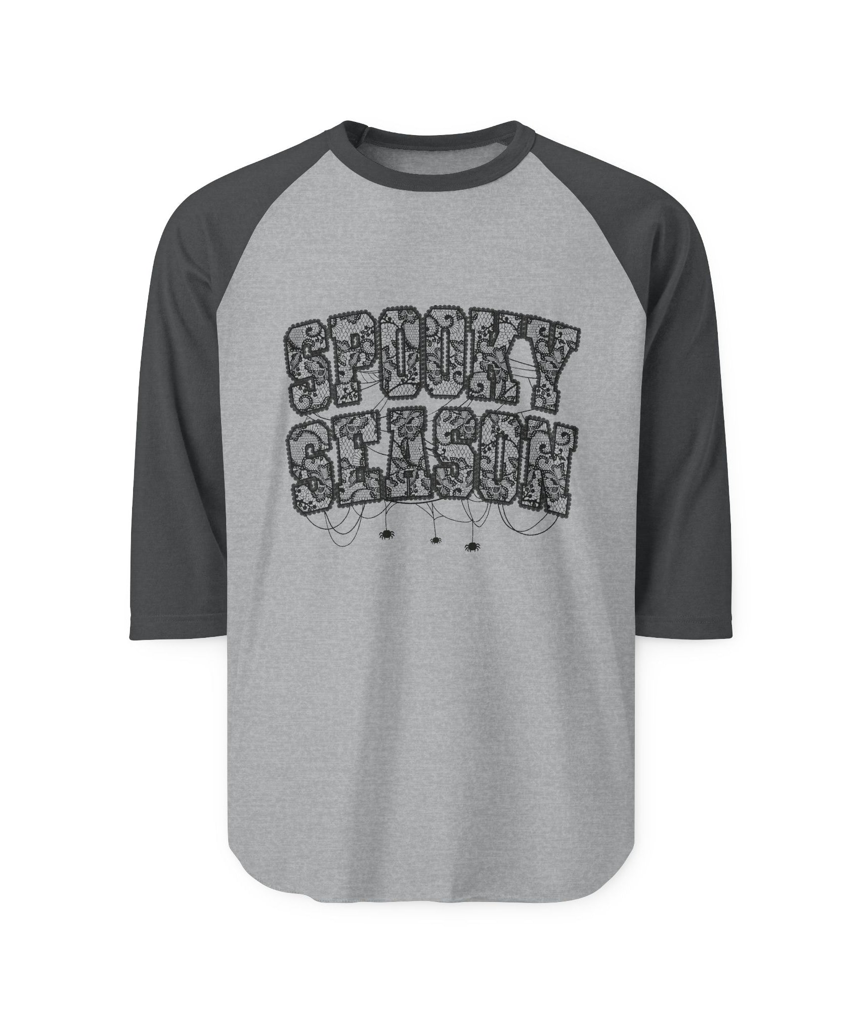 Spooky Season Unisex Raglan Shirt, Halloween Tee, Fall Fashion, Casual Wear, Gift for October Celebrations, Cozy Autumn Vibe - Gallory Hive