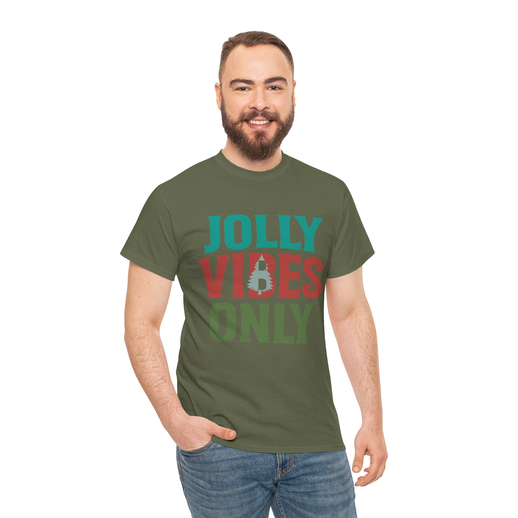 Festive Jolly Vibes Christmas T-Shirt | Gallory Hive