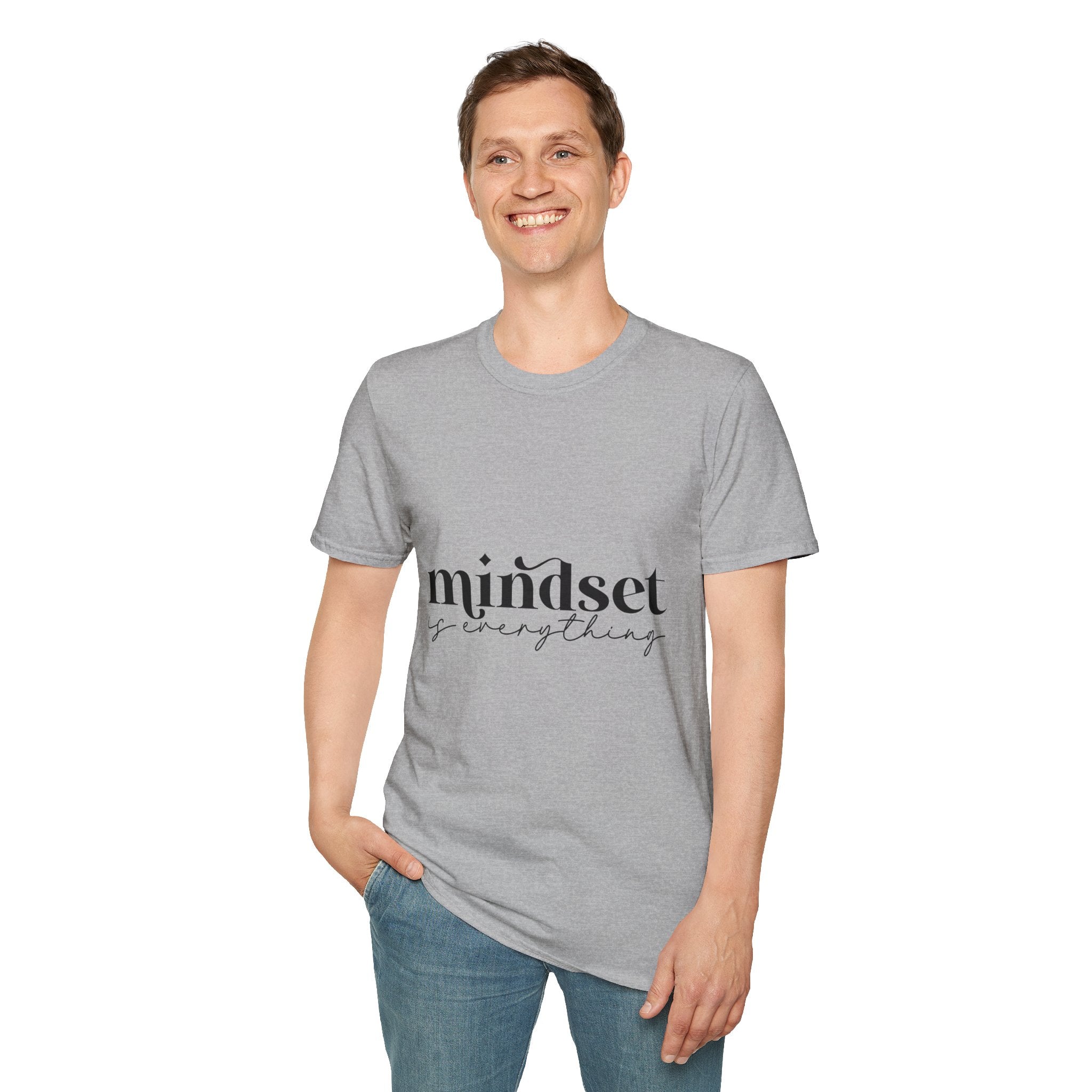 Unisex T-Shirt – "Mindset Is Everything" Motivational Quote Tee - Positive Affirmation Shirt for Friends, Inspirational Tee