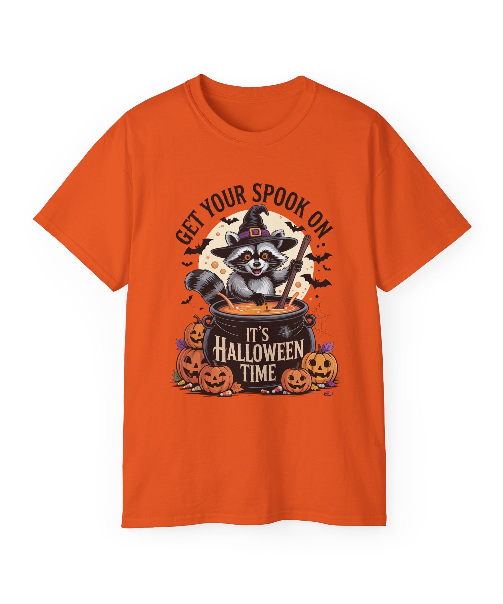 Halloween Raccoon Tee - Spook On Witch Design | Gallory Hive