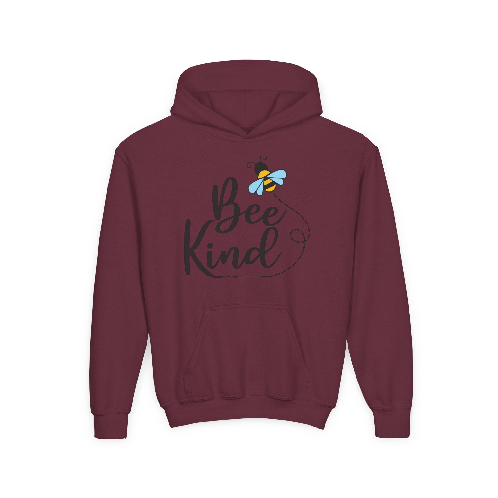 Bee Kind Youth Hooded Sweatshirt - Inspirational Nature Lover Apparel