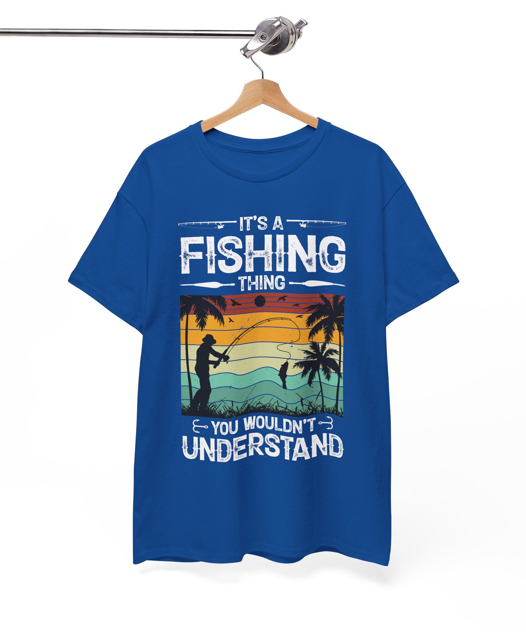 Funny Fishing Shirt – Vintage Sunset Design