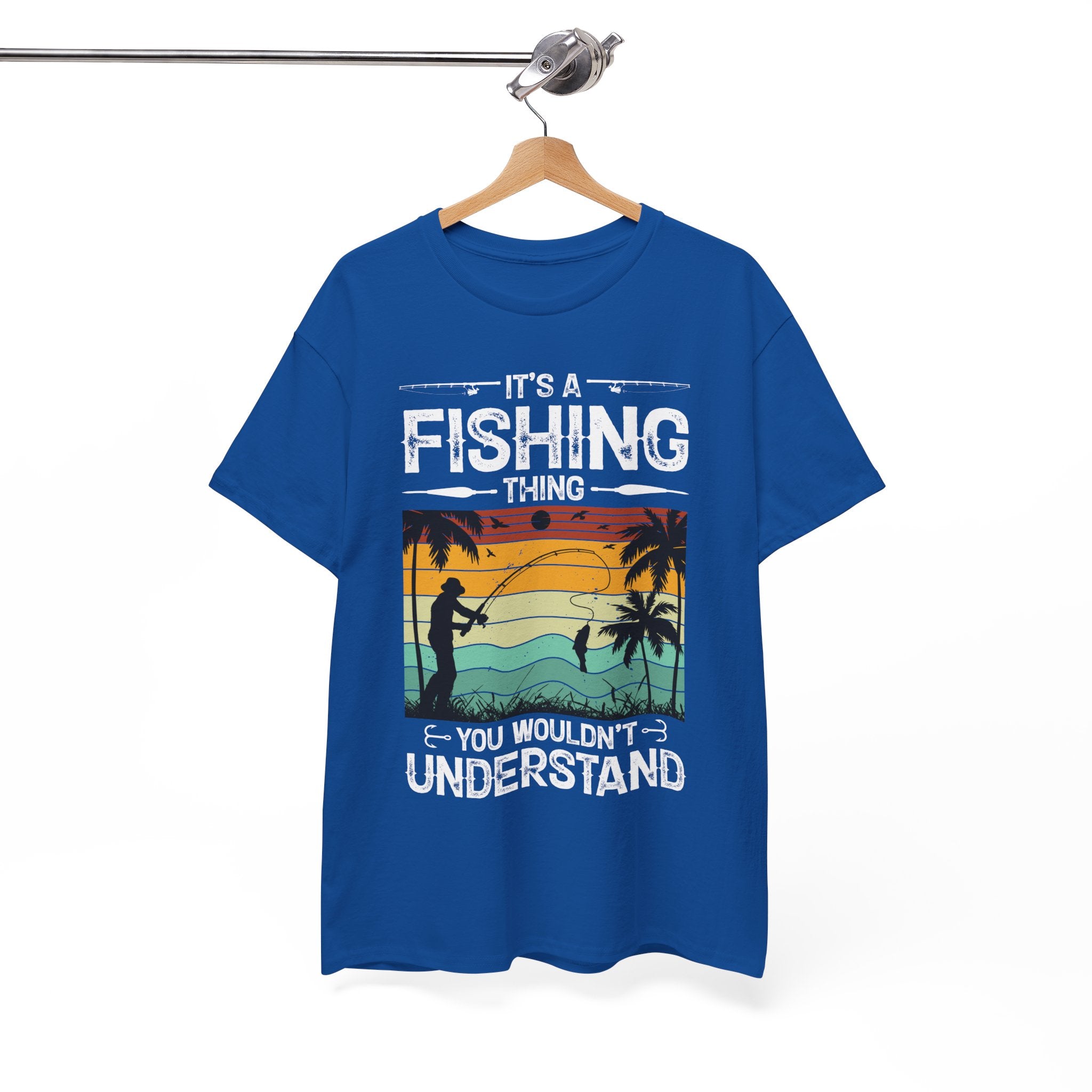 Funny Fishing Shirt – Vintage Sunset Design
