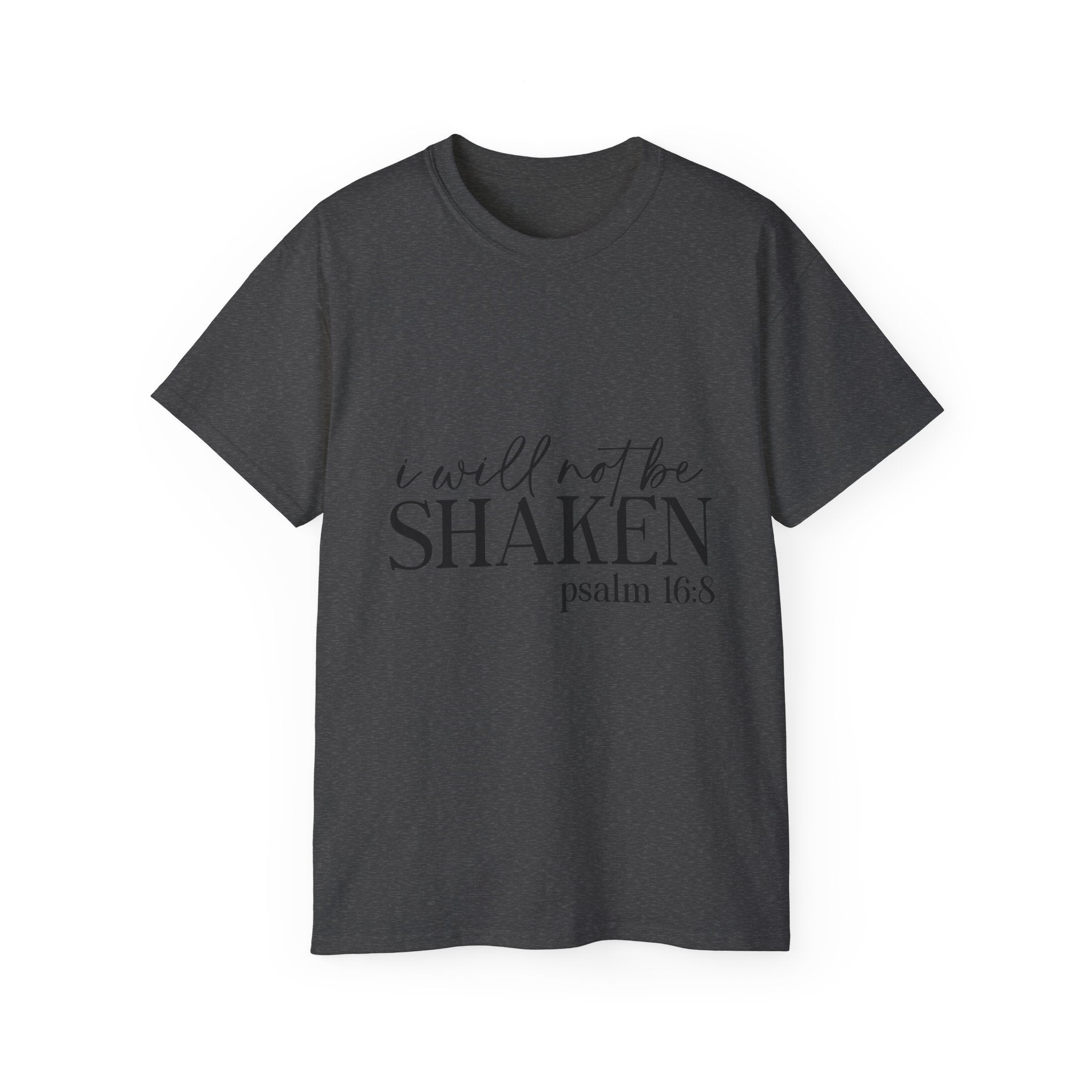 Unisex I will not be shaken Tee - Inspirational Casual Wear, Christian T-Shirt, Motivational Gift, Faith-Based Apparel, Everyday Comfort - Gallory Hive