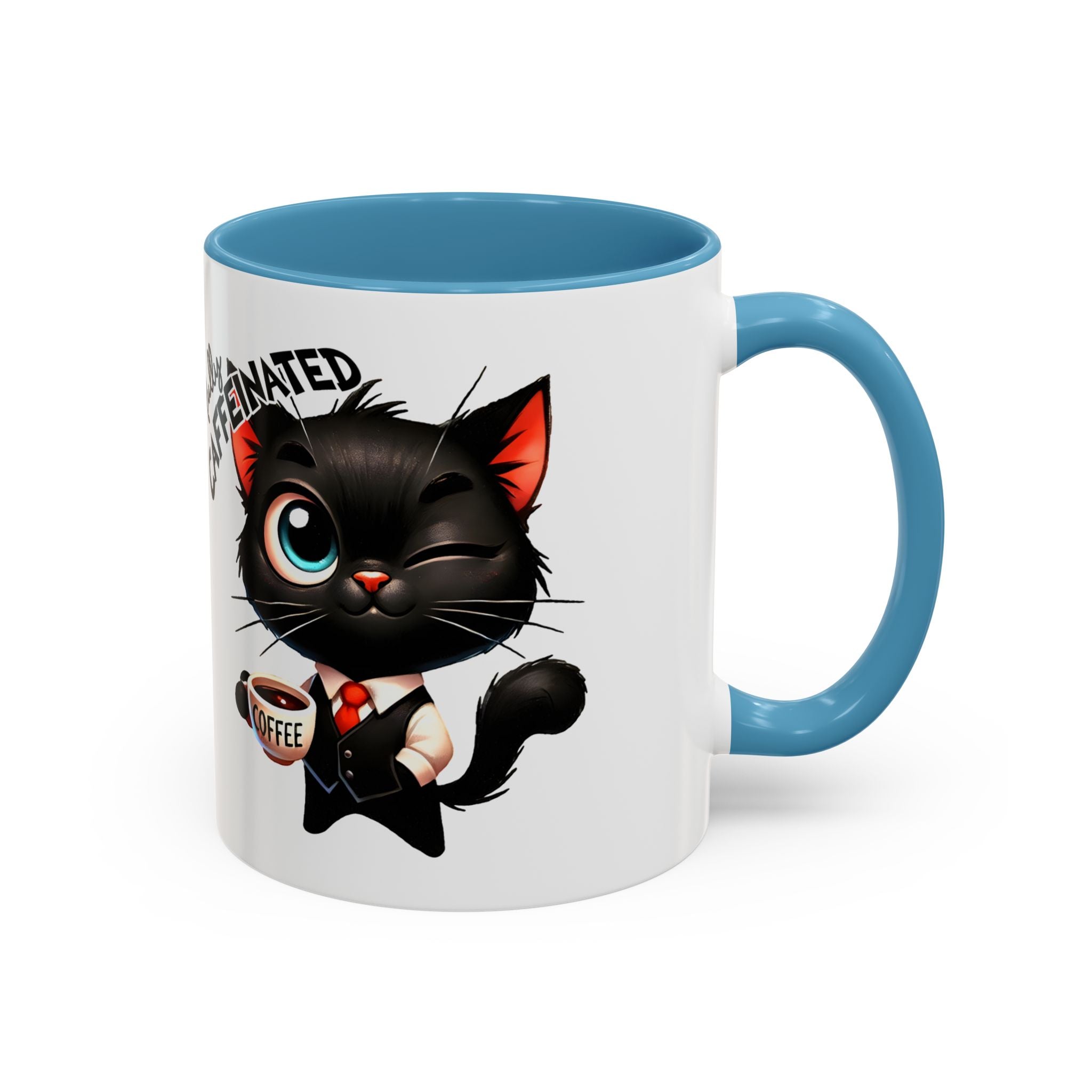 Cute Black Cat Accent Coffee Mug Gallory Hive